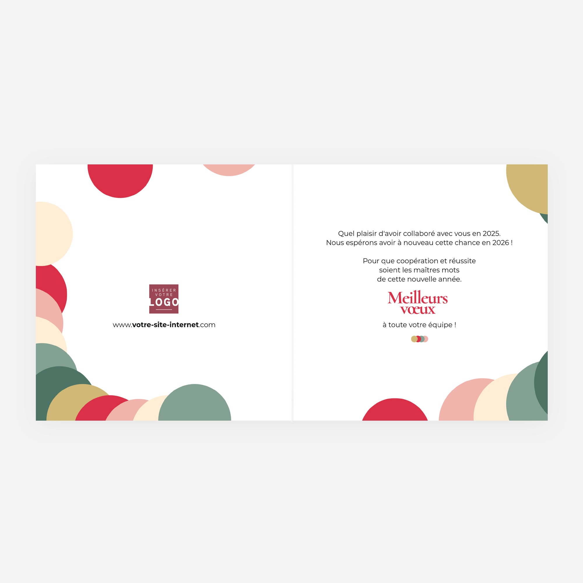 Colorloop | Vœux professionnels • Carte de voeux • Carré double photo N° 2