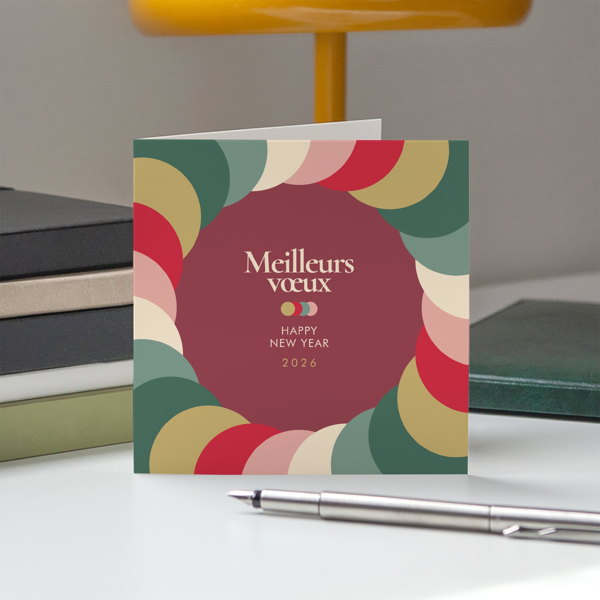 Colorloop | Vœux professionnels • Carte de voeux • Carré double photo N° 5