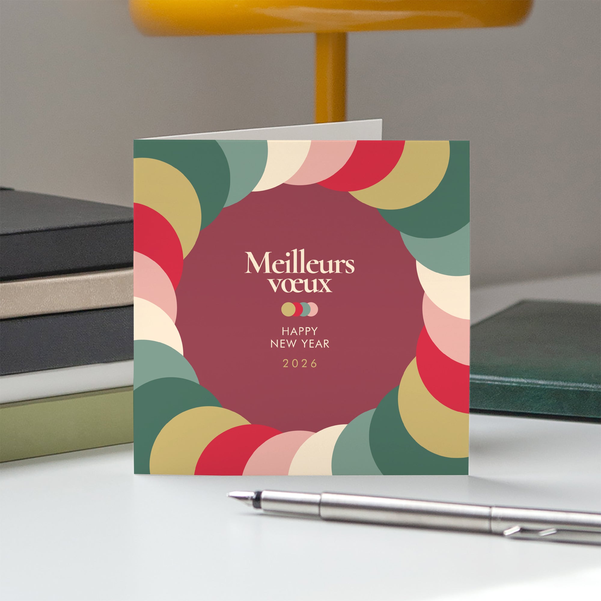 Colorloop | Vœux professionnels • Carte de voeux • Carré double photo N° 5