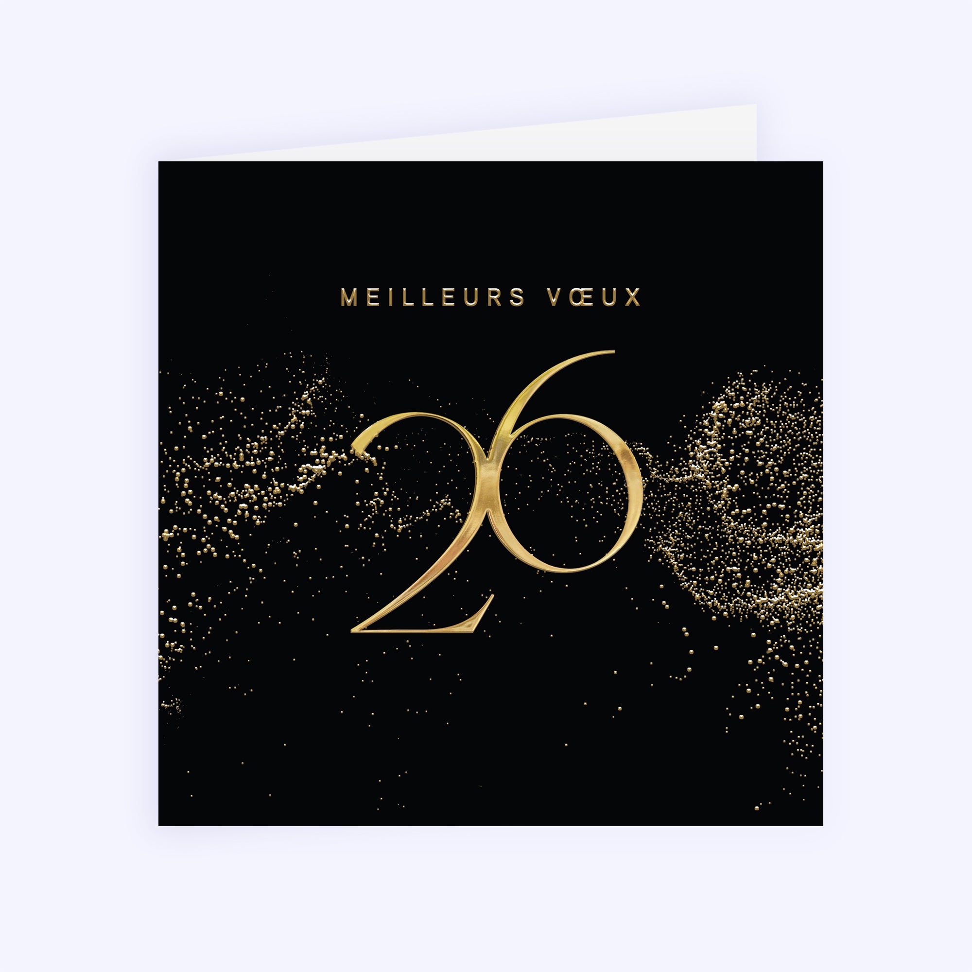 Nocta | Vœux professionnels • Carte de voeux dorure • Carré double photo N° 1