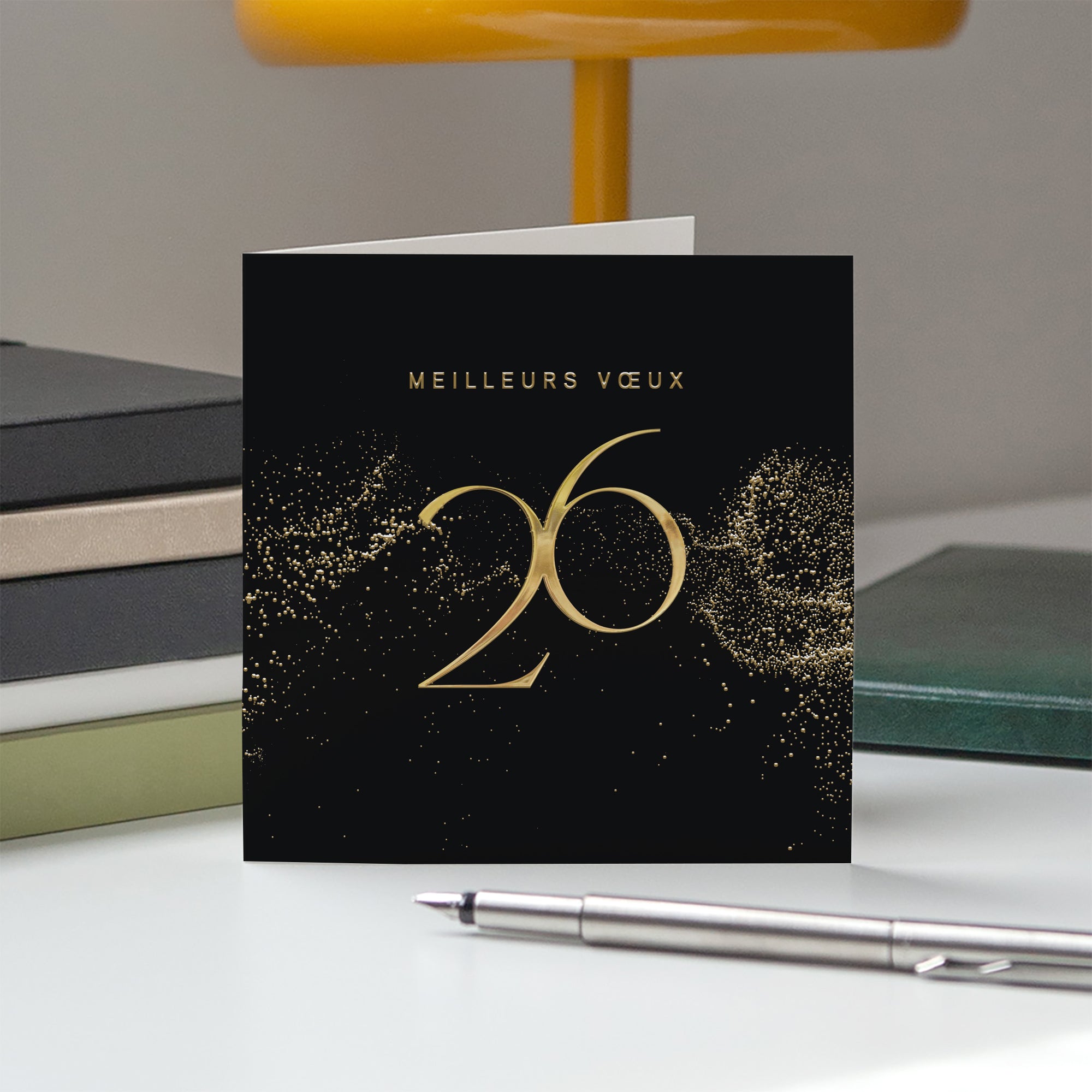 Nocta | Vœux professionnels • Carte de voeux dorure • Carré double photo N° 5