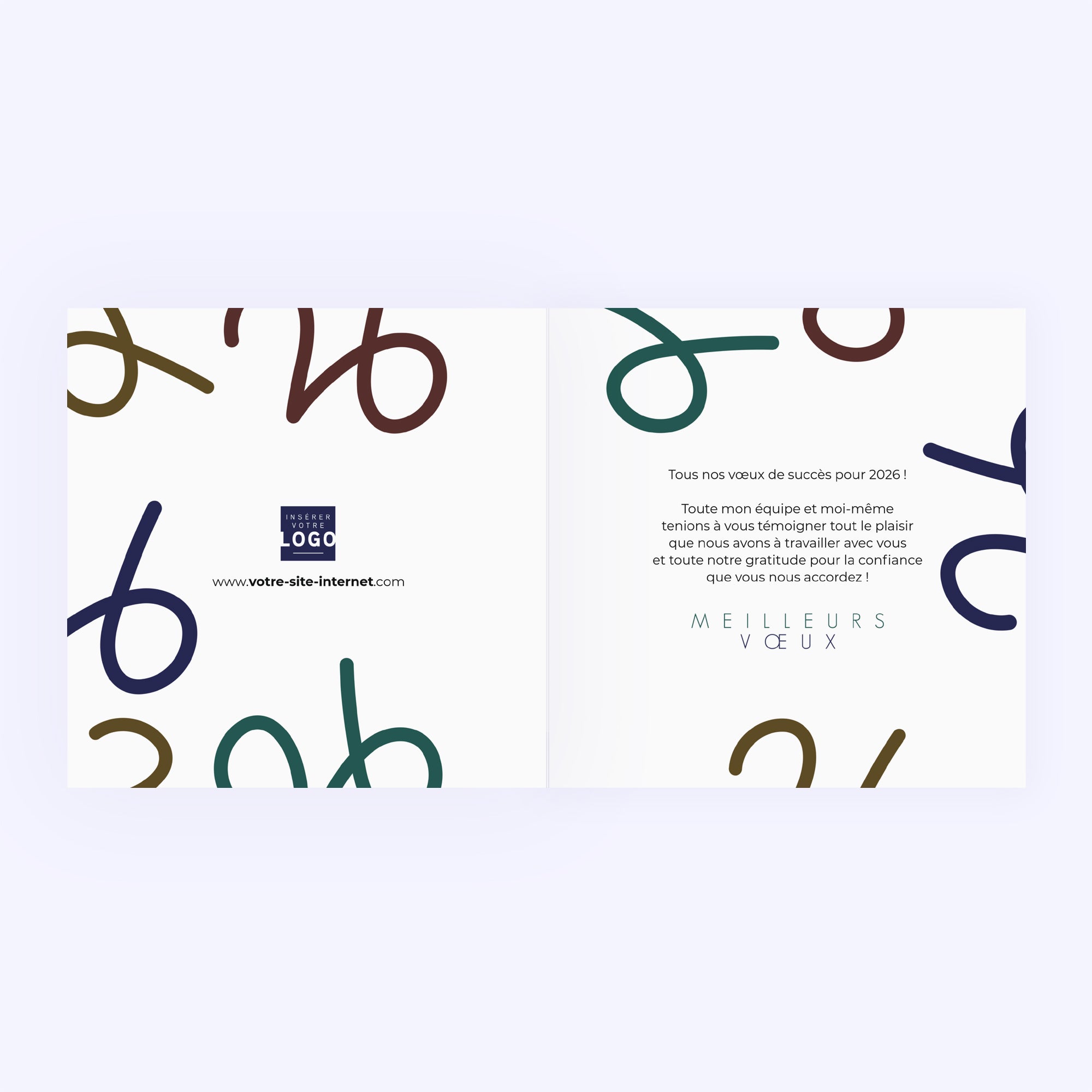 Variations colorées | Vœux professionnels • Carte de voeux • Carré double photo N° 2