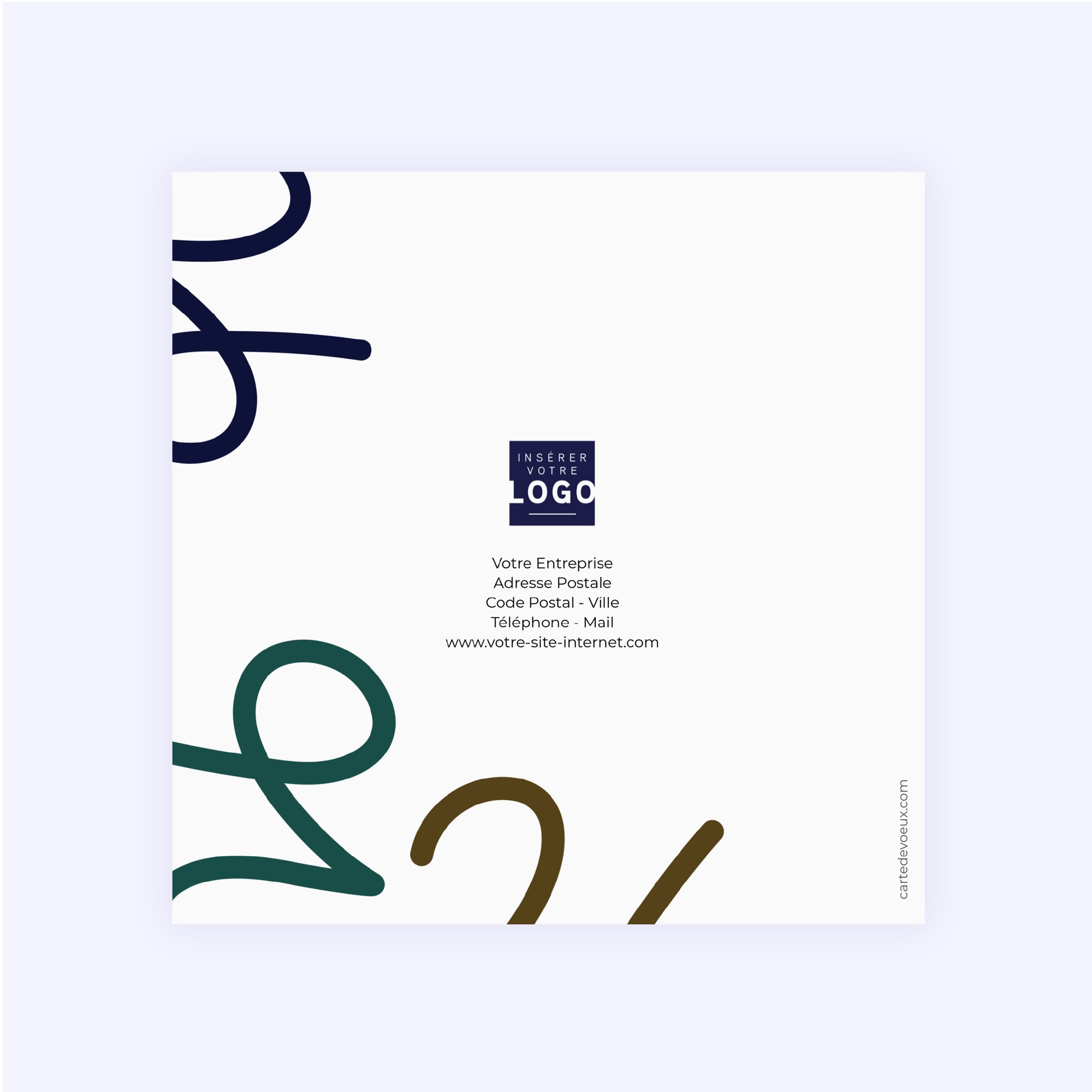 Variations colorées | Vœux professionnels • Carte de voeux • Carré double photo N° 3