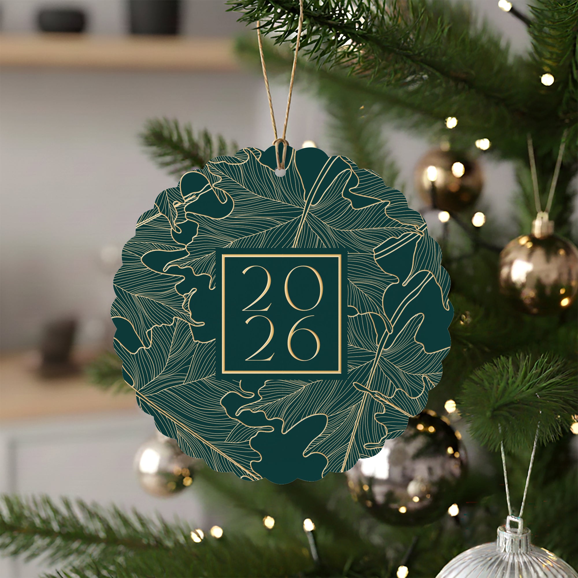 Canopée | Vœux professionnels • Boule de Noël papier • Ronde photo N° 4