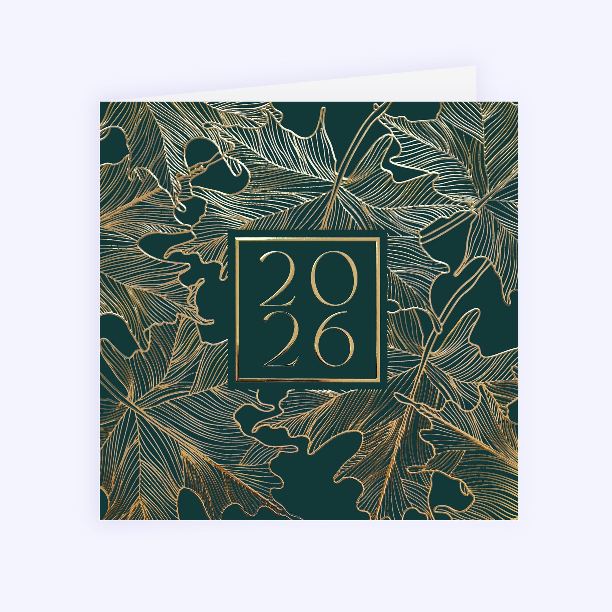 Canopée | Vœux professionnels • Carte de voeux dorure • Carré double photo N° 1