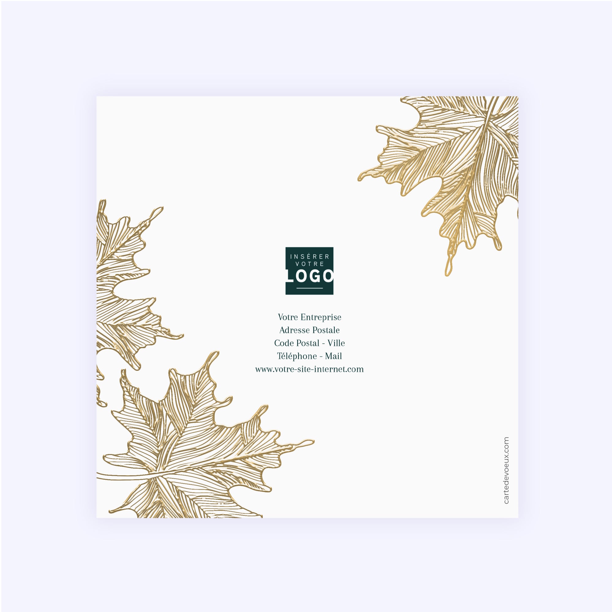Canopée | Vœux professionnels • Carte de voeux dorure • Carré double photo N° 3