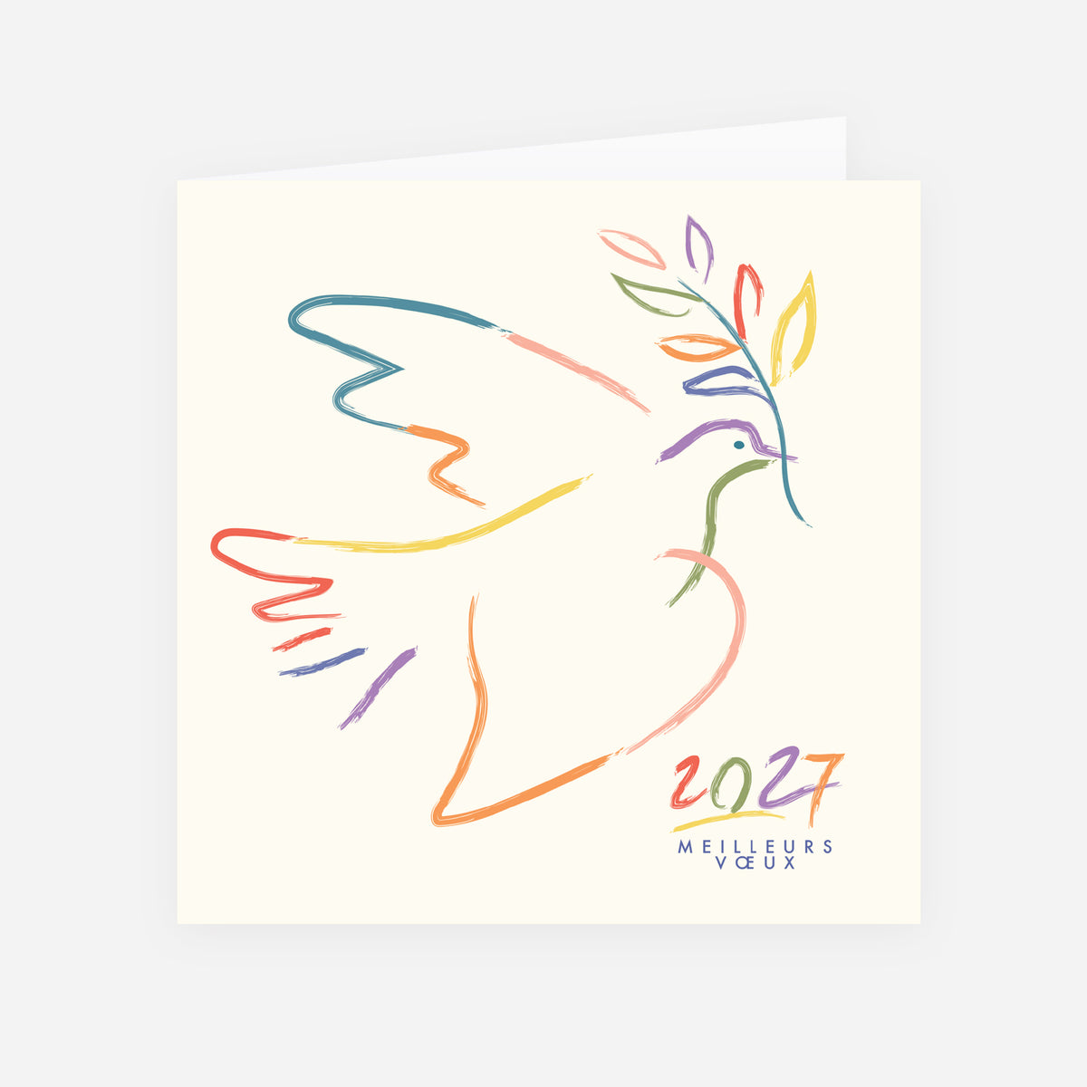 Espoir pour 2027 | Vœux professionnels • Carte de voeux • Carrée pliable photo N° 1