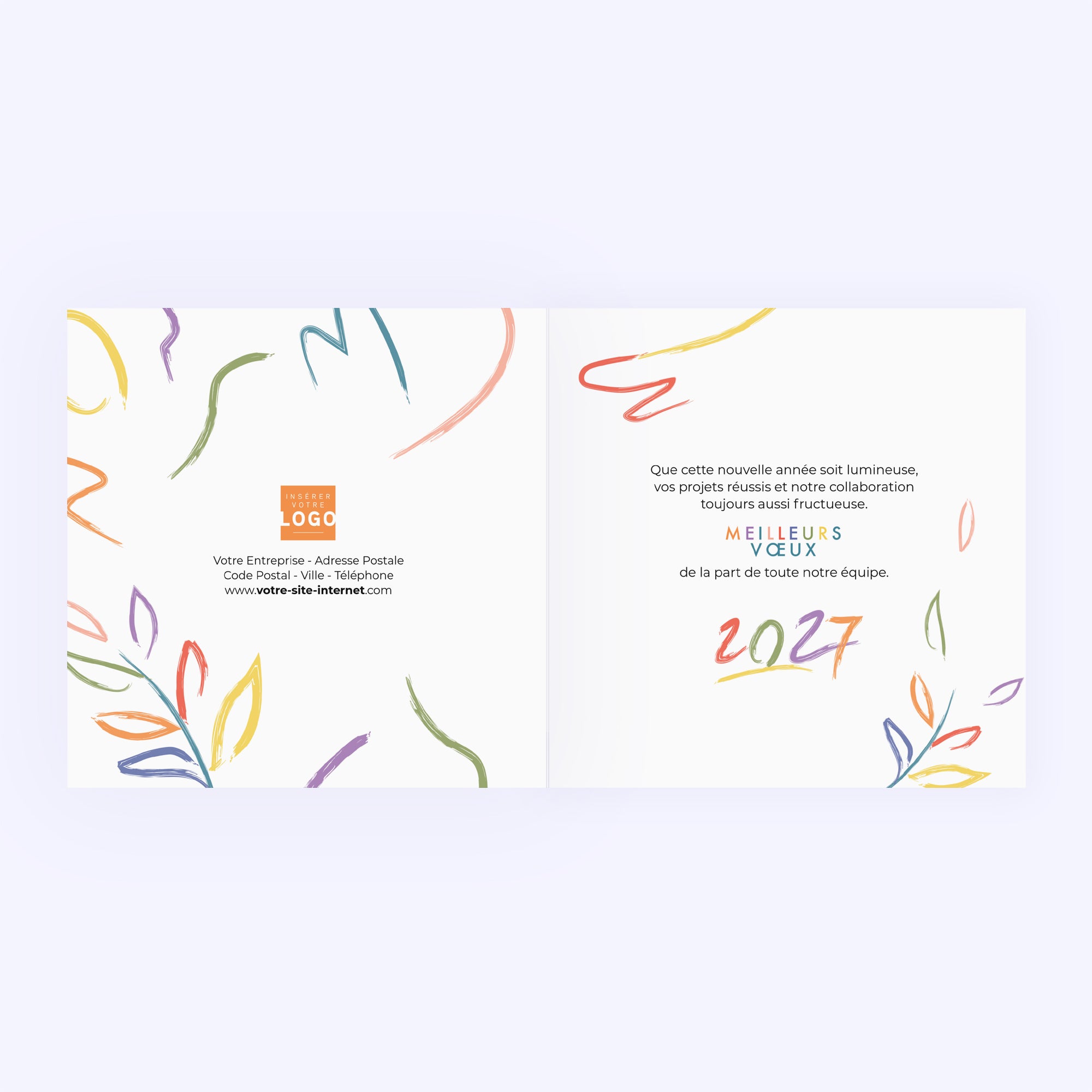 Espoir pour 2027 | Vœux professionnels • Carte de voeux • Carré double photo N° 2