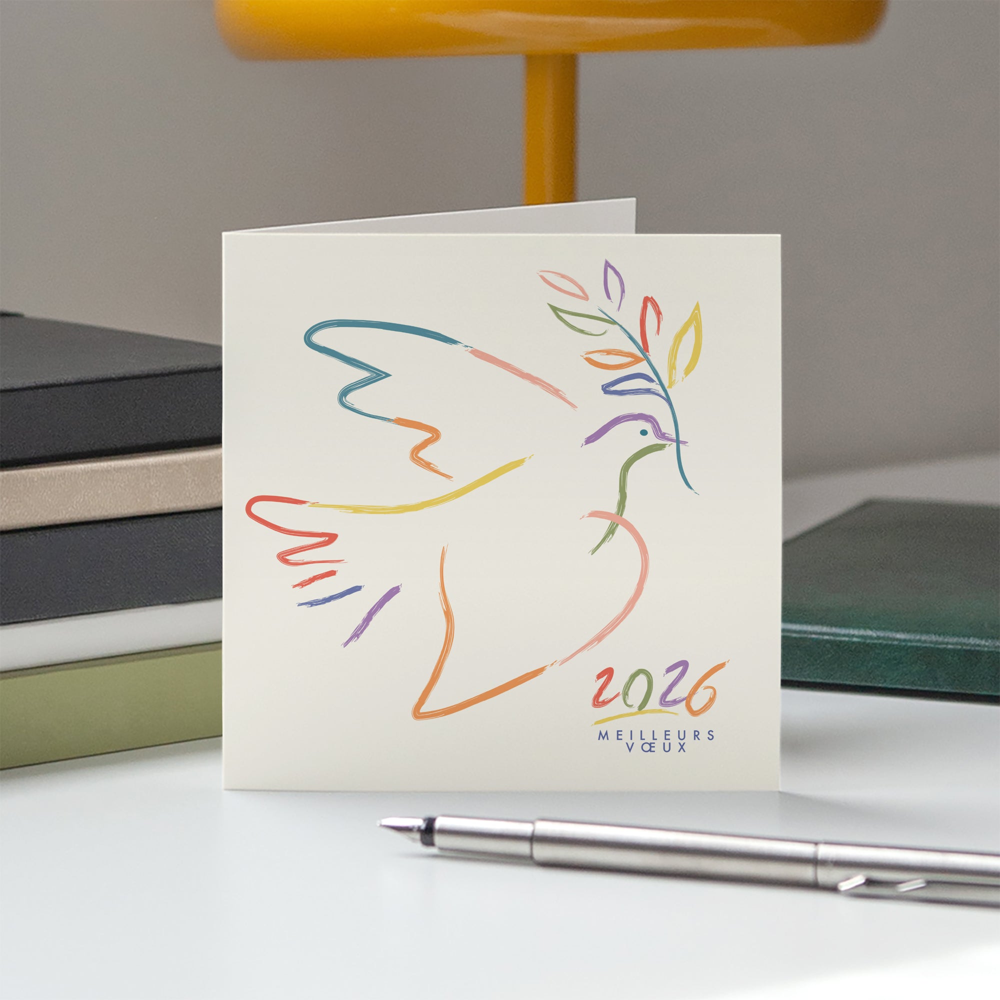 Espoir pour 2026 | Vœux professionnels • Carte de voeux • Carré double photo N° 5