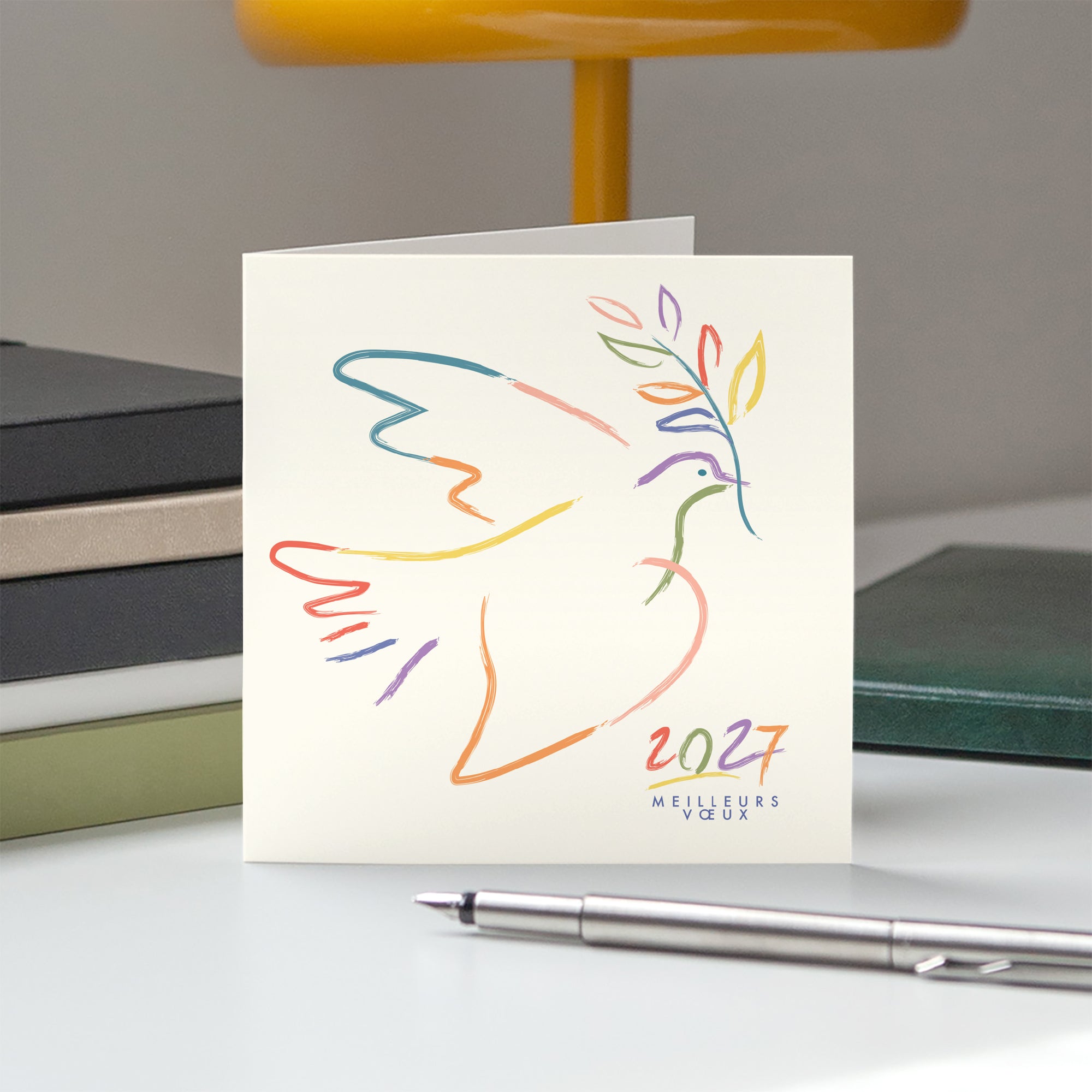 Espoir pour 2027 | Vœux professionnels • Carte de voeux • Carré double photo N° 5