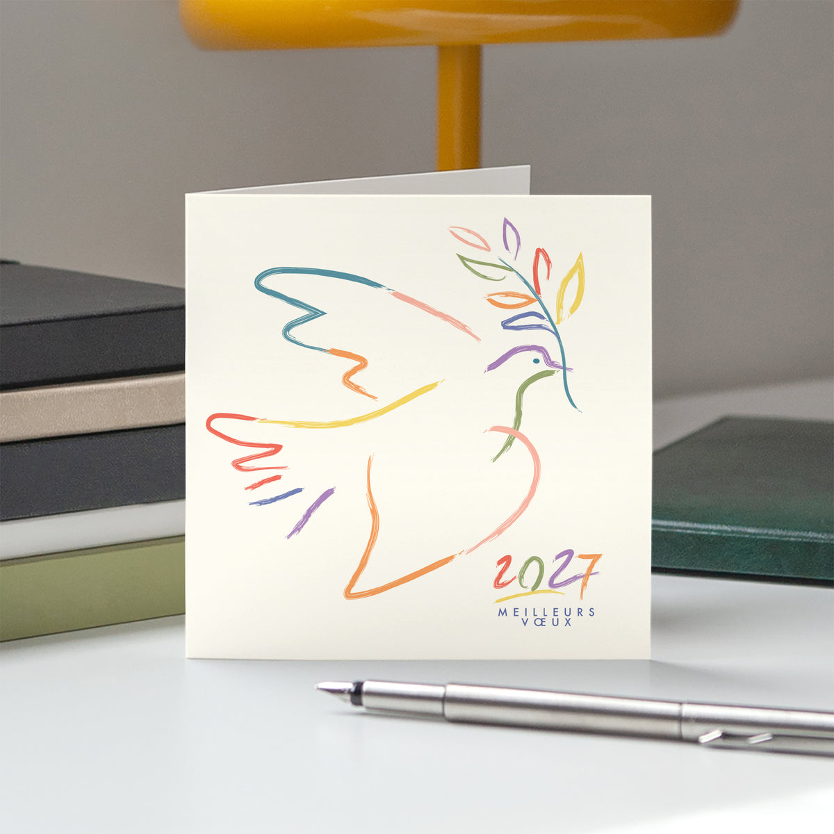 Espoir pour 2027 | Vœux professionnels • Carte de voeux • Carrée pliable photo N° 5