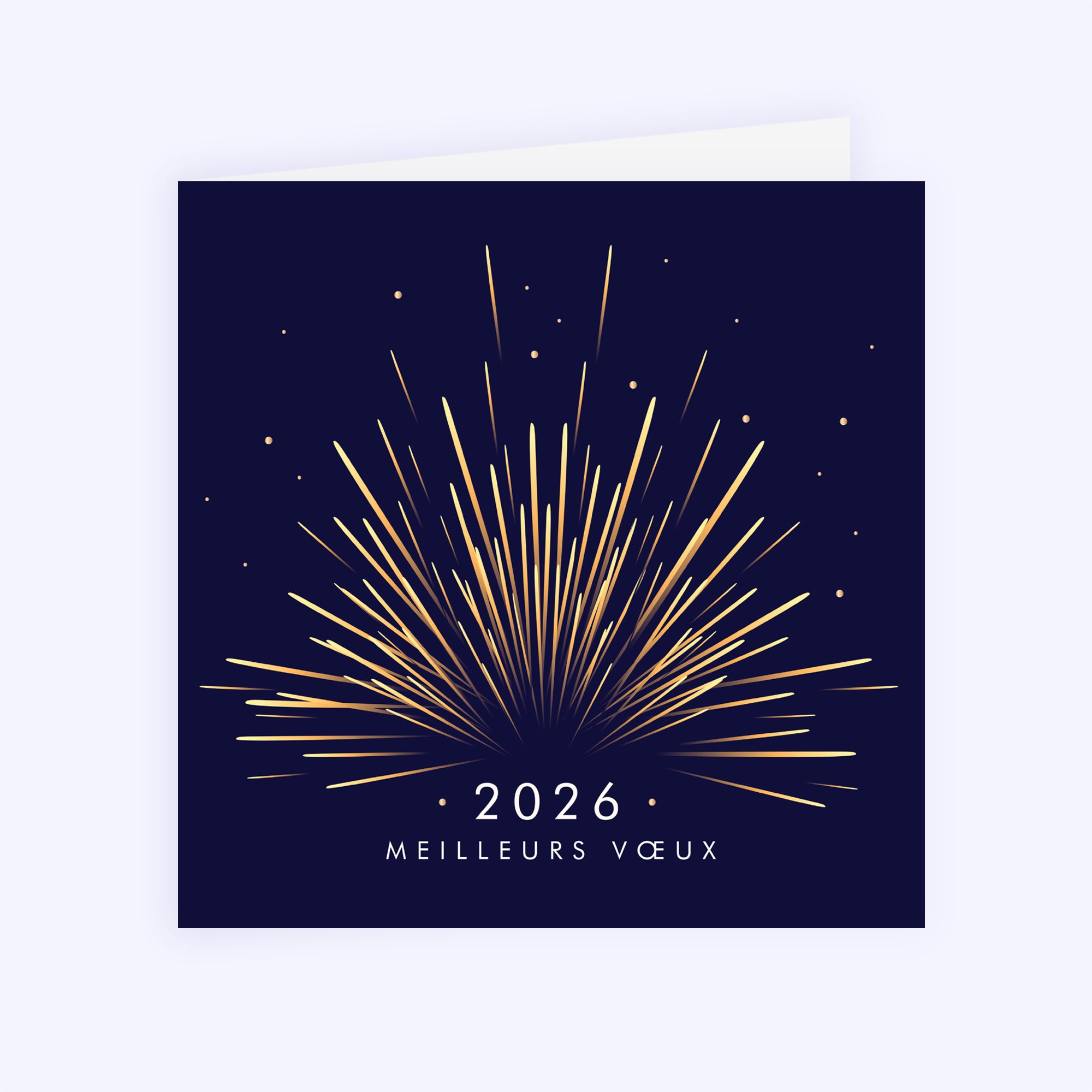 Bouquet d’étincelles | Vœux professionnels • Carte de voeux • Carré double photo N° 1