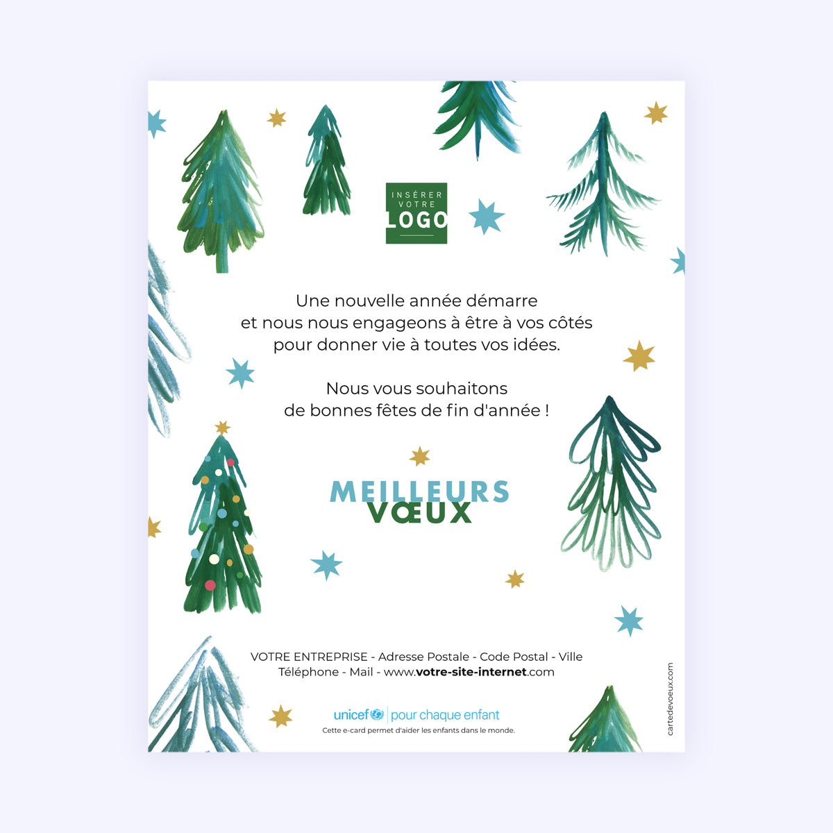 Le sapin étoilé | Vœux professionnels • Carte virtuelle • eCard Image photo N° 1