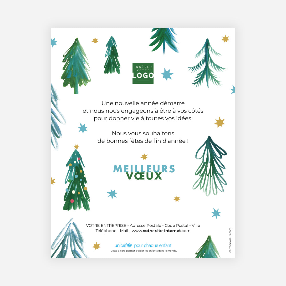 Le sapin étoilé | Vœux professionnels • Carte virtuelle • eCard Image photo N° 1
