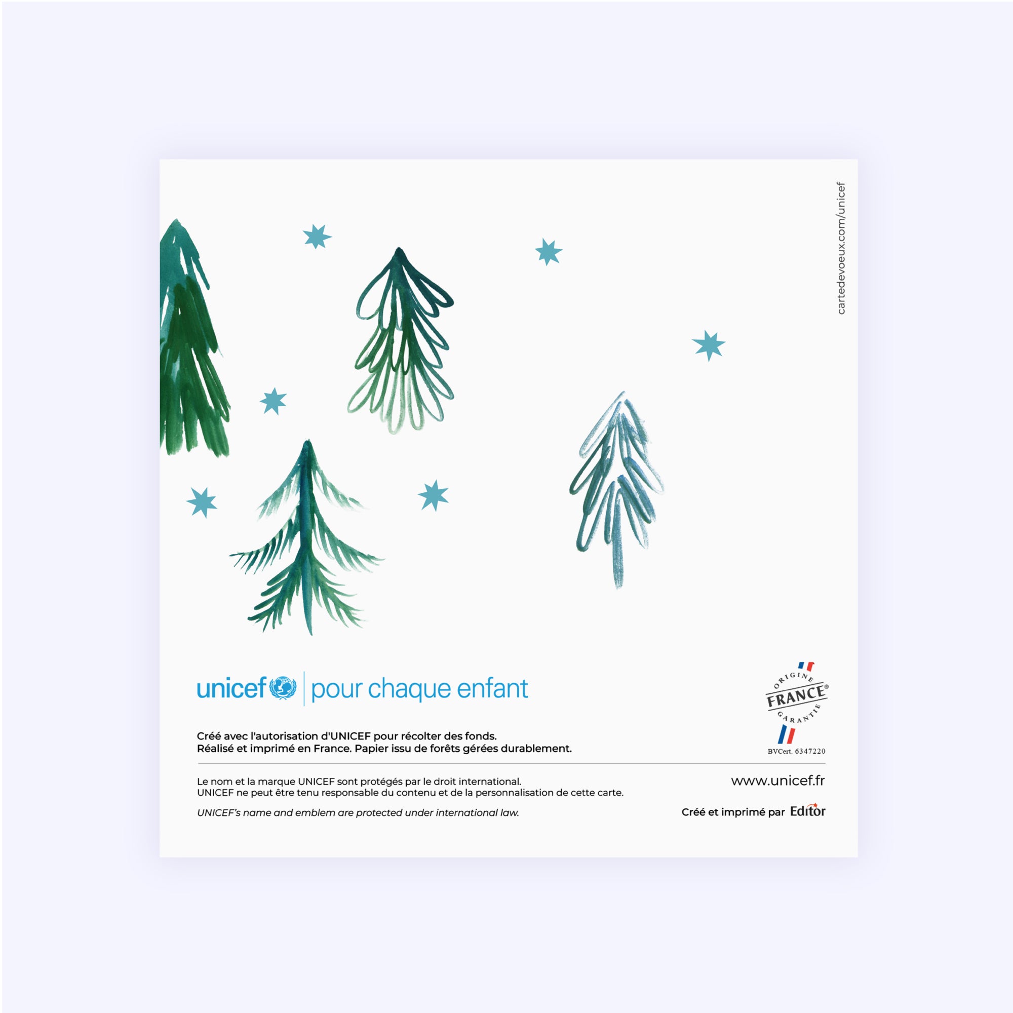 Le sapin étoilé | Vœux professionnels • Carte de voeux • Carré double photo N° 3