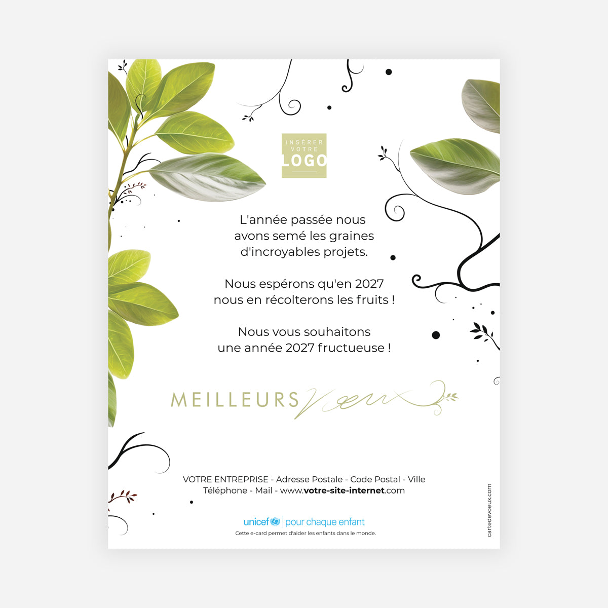 Cultivons les droits de l’enfant | Vœux professionnels • Carte virtuelle • eCard Image photo N° 1