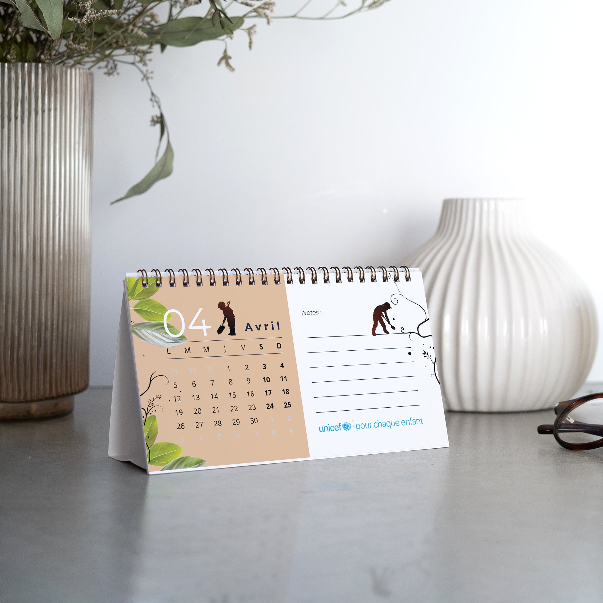 Cultivons les droits de l’enfant | Vœux professionnels • Calendrier professionnel • Chevalet paysage photo N° 2