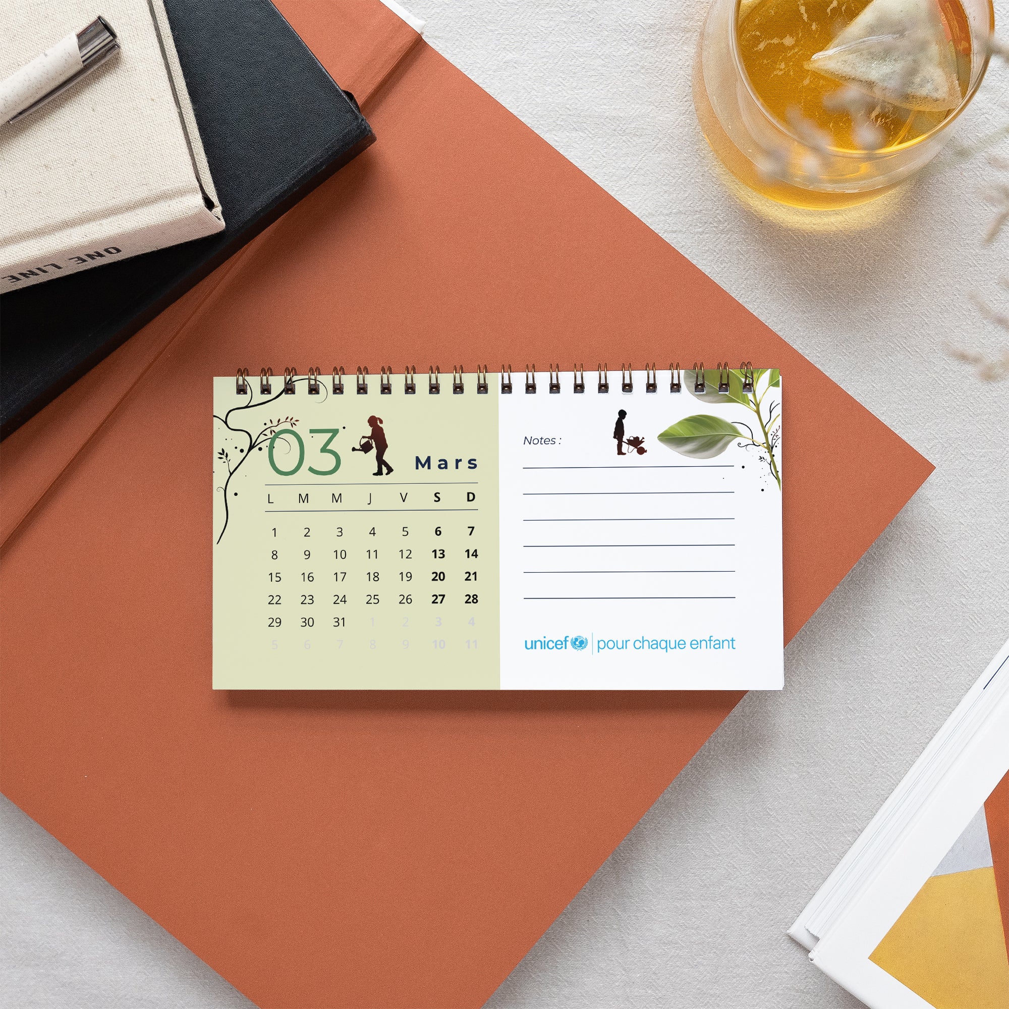 Cultivons les droits de l’enfant | Vœux professionnels • Calendrier professionnel • Chevalet paysage photo N° 3