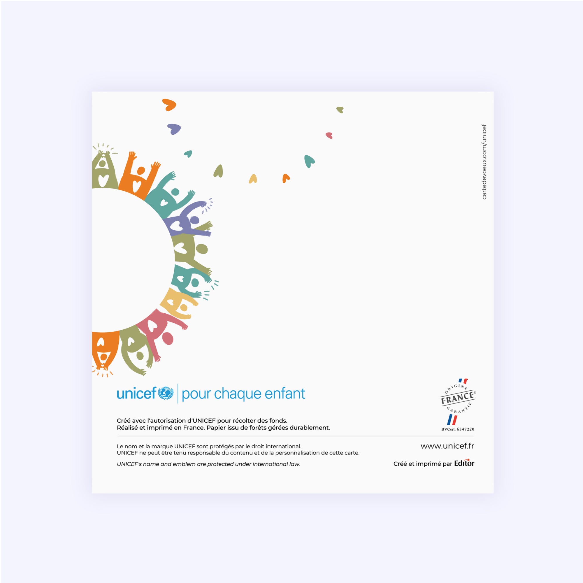 À bras ouverts | Vœux professionnels • Carte de voeux • Carré double photo N° 3