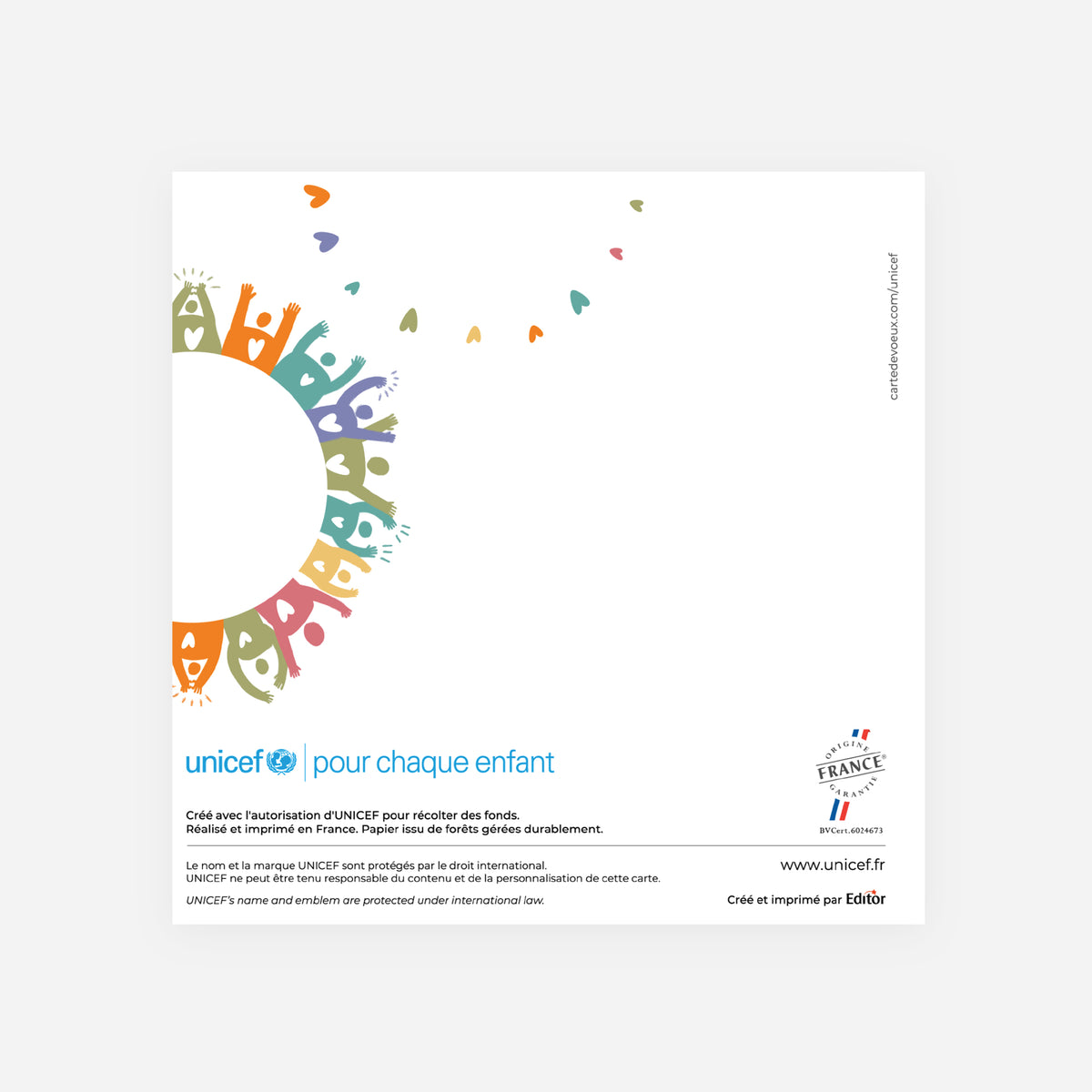 À bras ouverts | Vœux professionnels • Carte de voeux • Carrée pliable photo N° 3