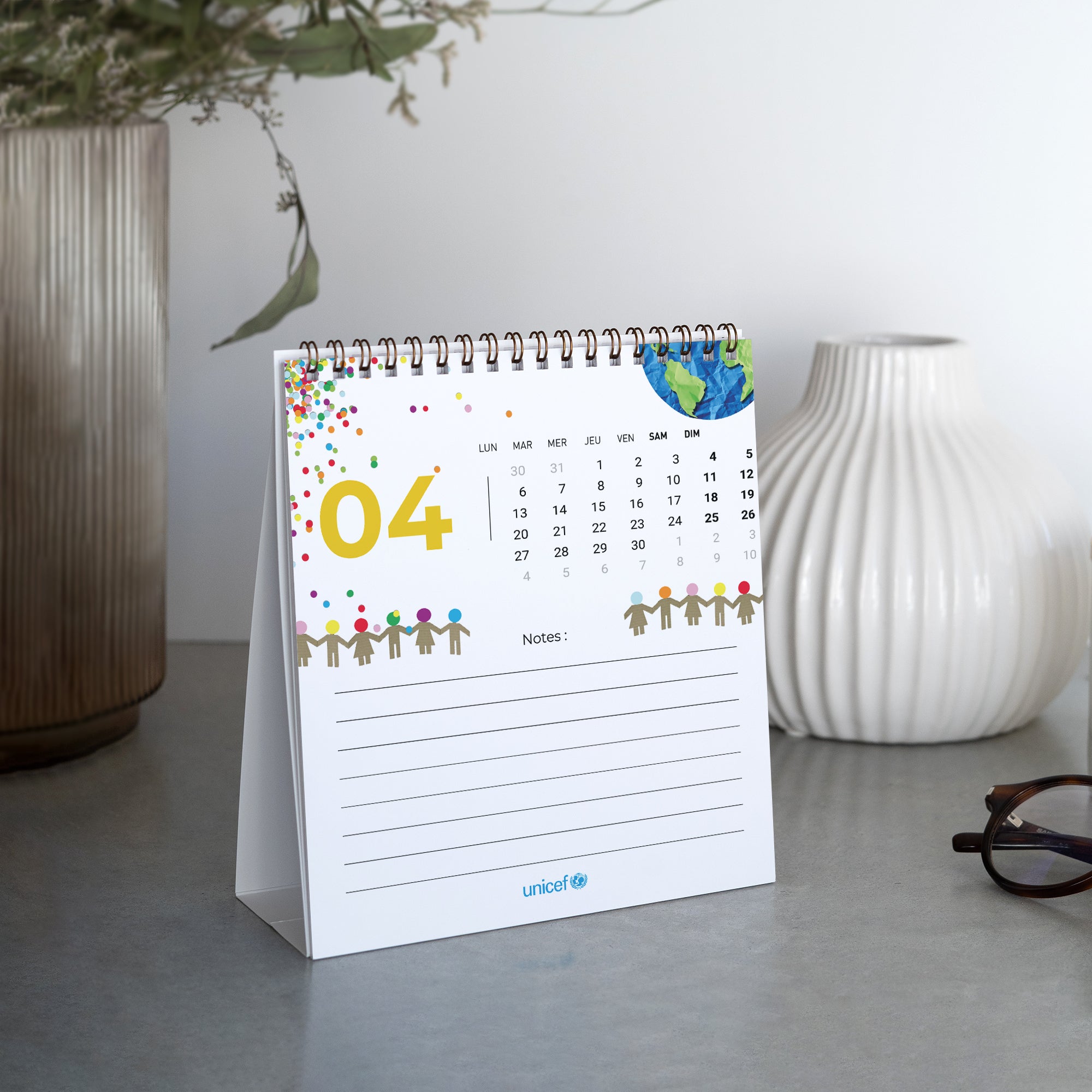 Un monde à célébrer | Vœux professionnels • Calendrier professionnel • Chevalet photo N° 2