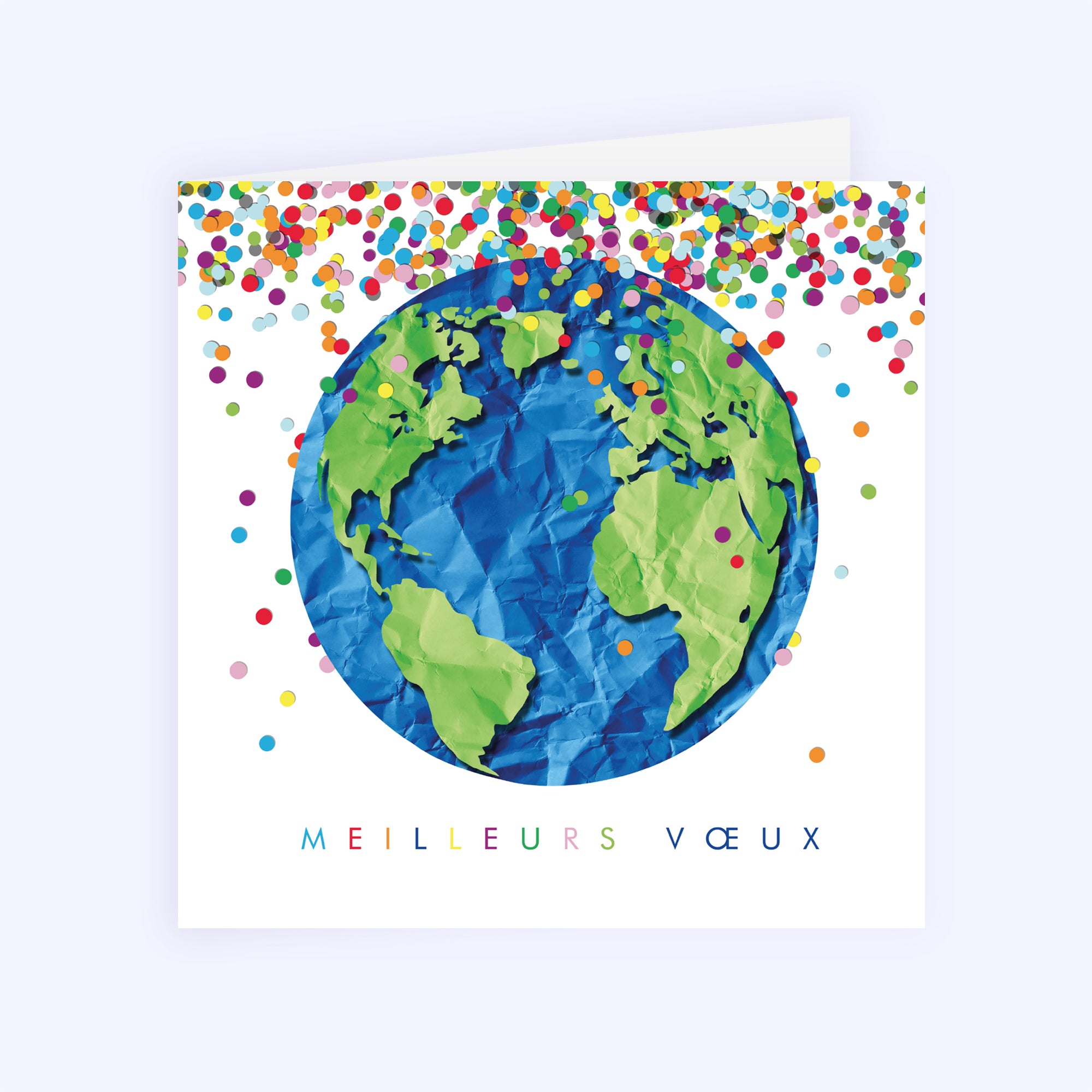 Un monde à célébrer | Vœux professionnels • Carte de voeux • Carré double photo N° 1