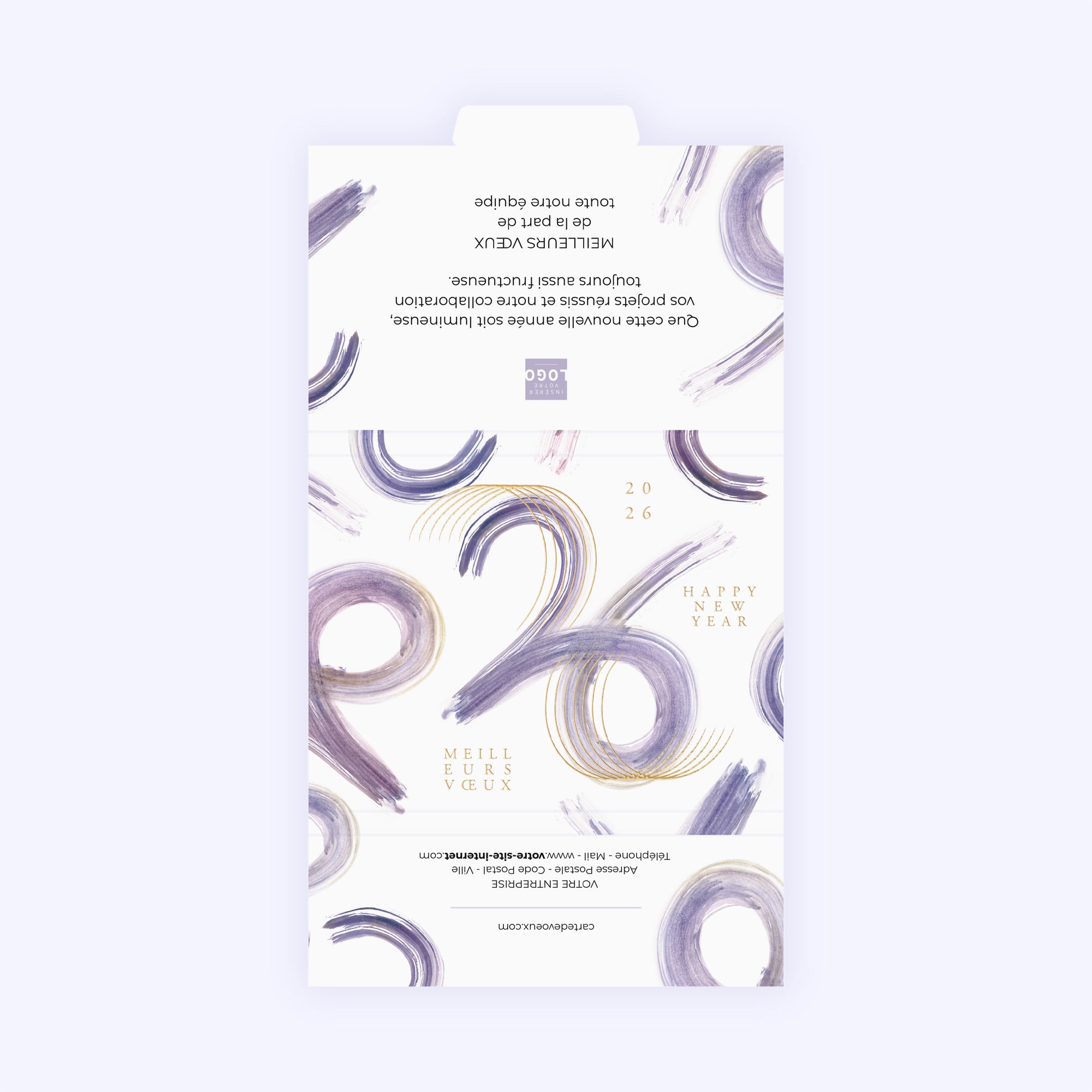 Purple brush | Vœux professionnels • Carte chocolats • Maxim's de Paris photo N° 3