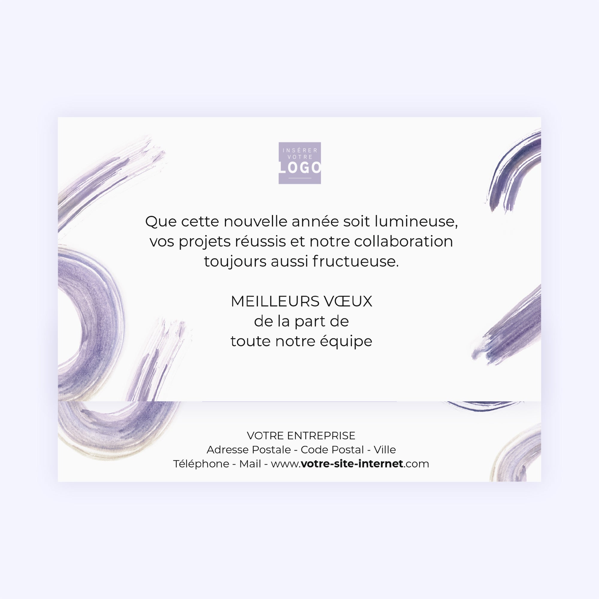 Purple brush | Vœux professionnels • Carte chocolats • Maxim's de Paris photo N° 4