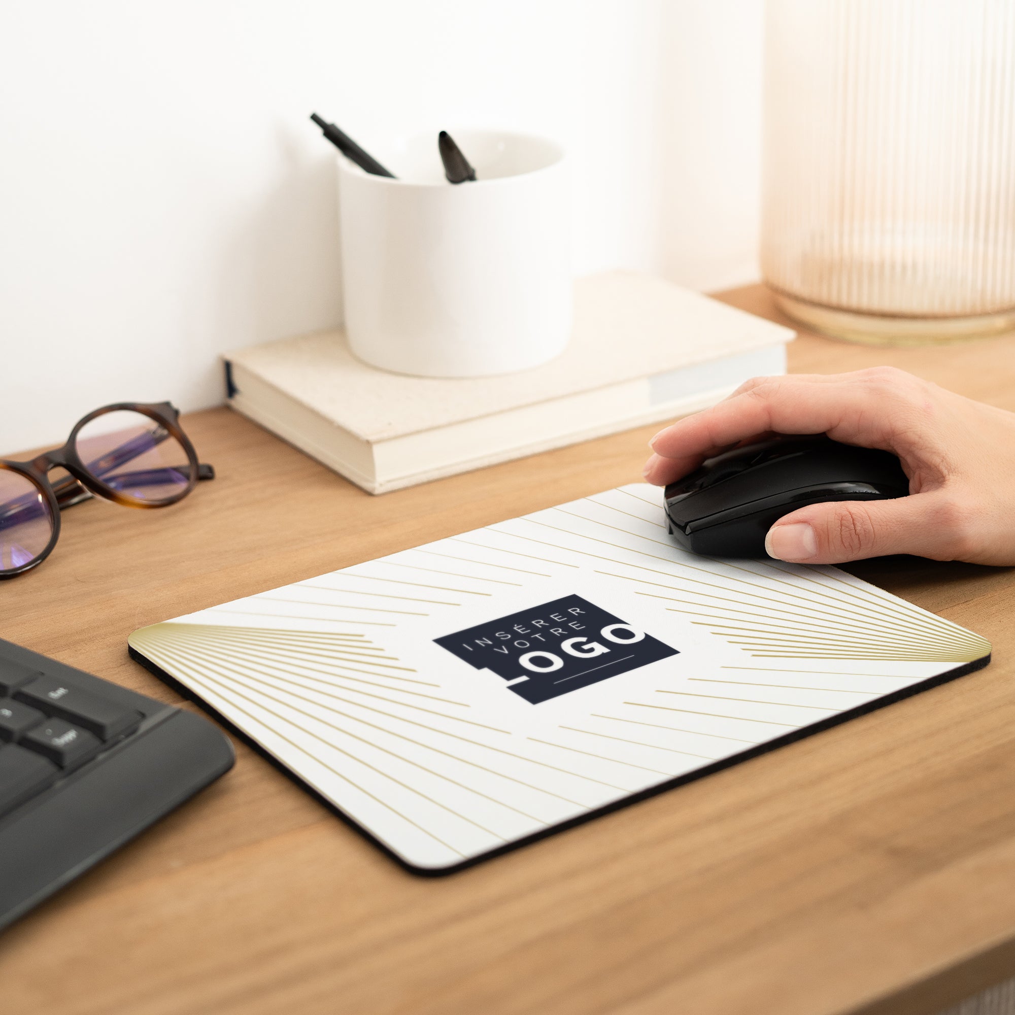 Rayons Croisés | Vœux professionnels • Tapis de souris • 23 x 19,6 cm photo N° 2