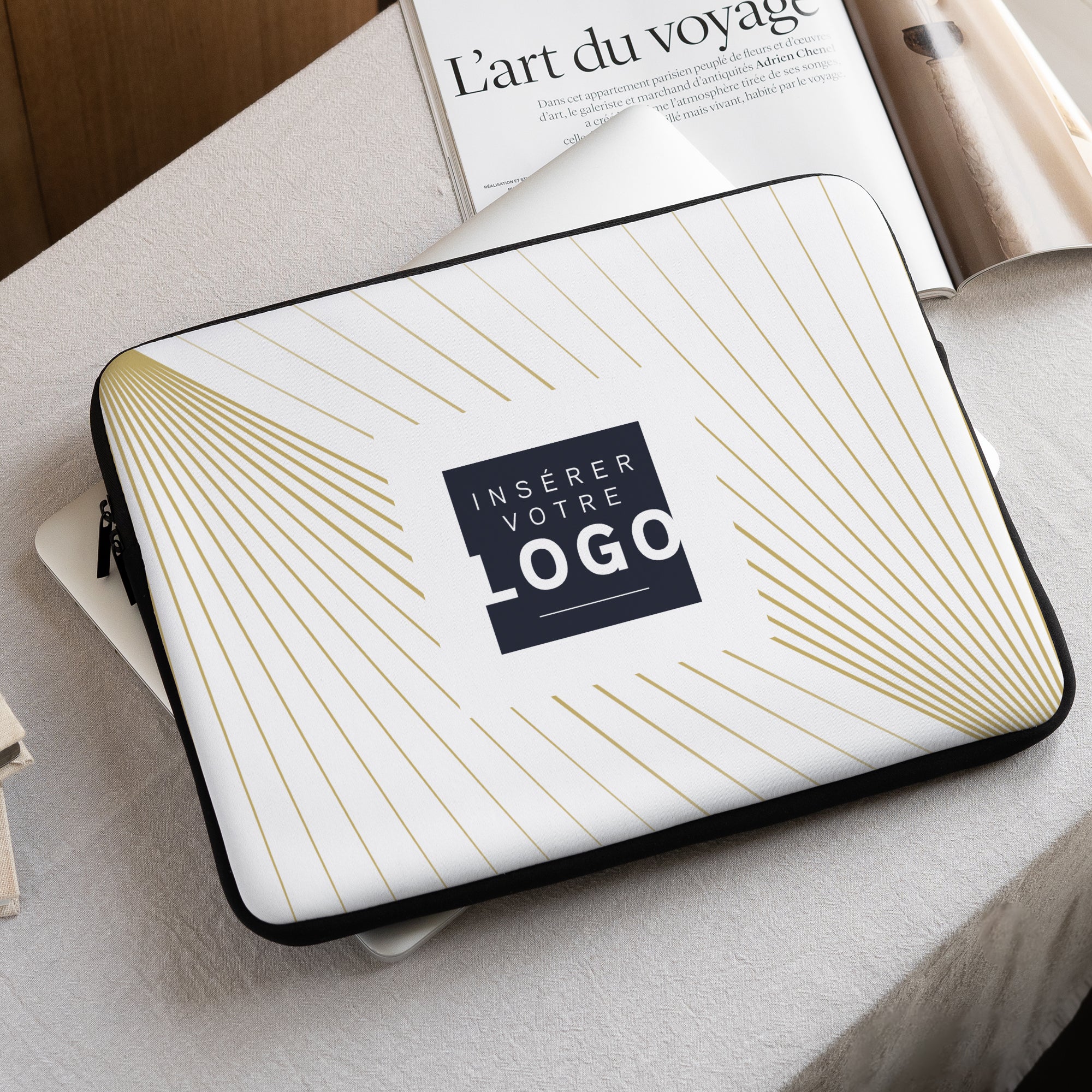 Rayons Croisés | Cadeau entreprise • Housse ordinateur • 15 pouces photo N° 1
