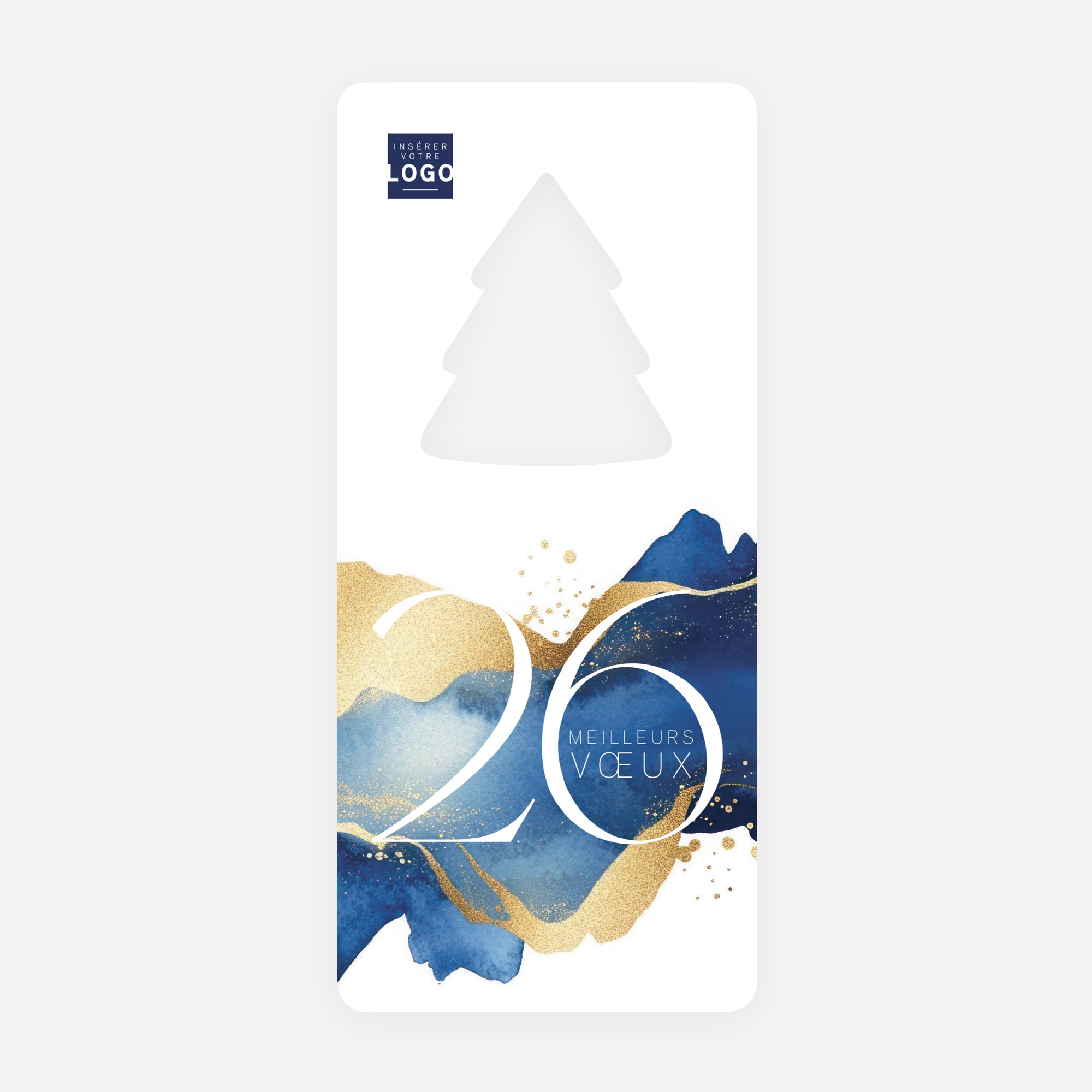 Écume d’Or | Vœux professionnels • Carte de voeux • Vertical sapin photo N° 1