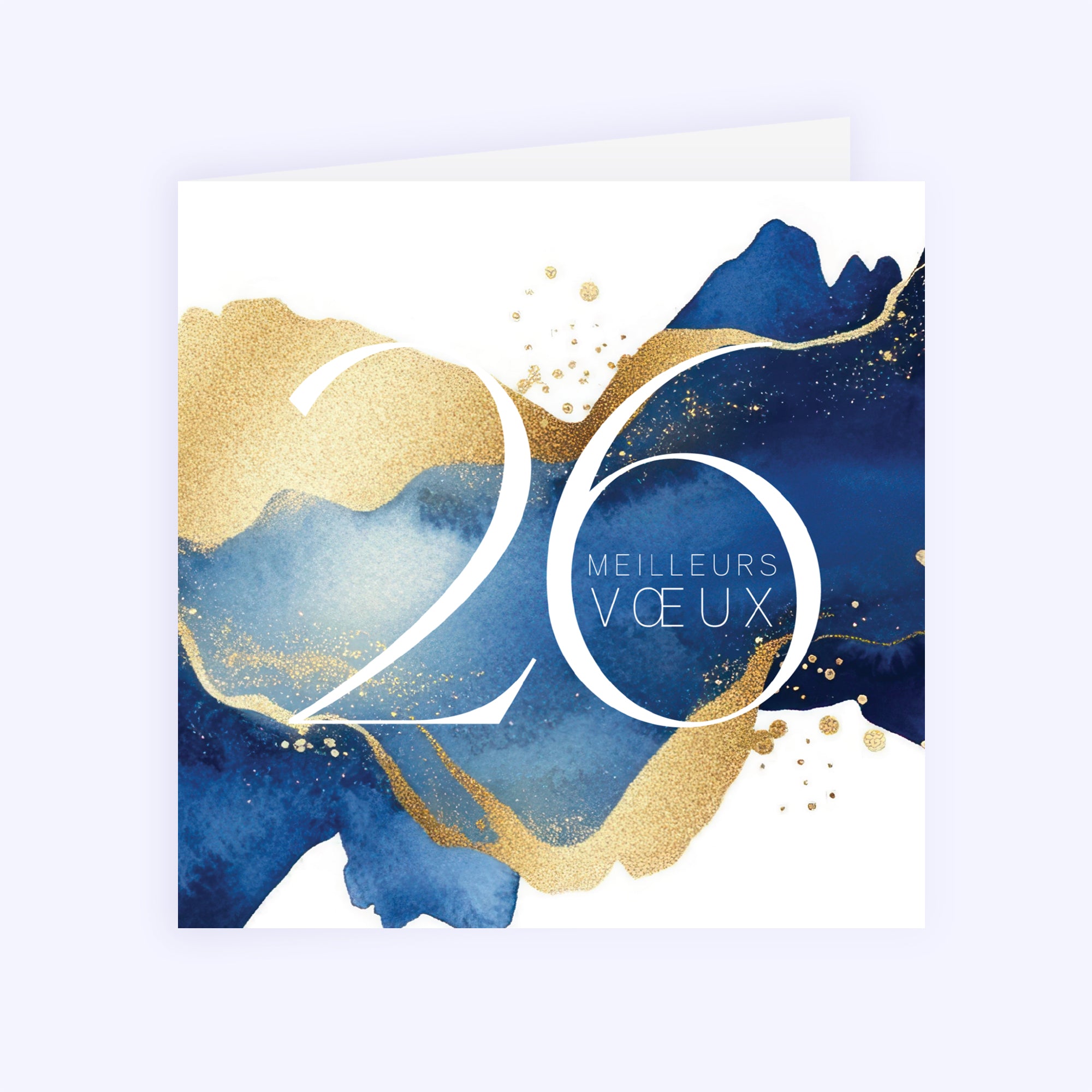 Écume d’Or | Vœux professionnels • Carte de voeux • Carré double photo N° 1