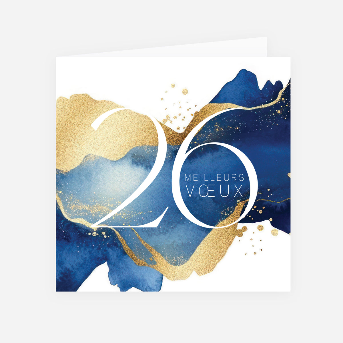 Écume d’Or | Vœux professionnels • Carte de voeux • Carré double photo N° 1