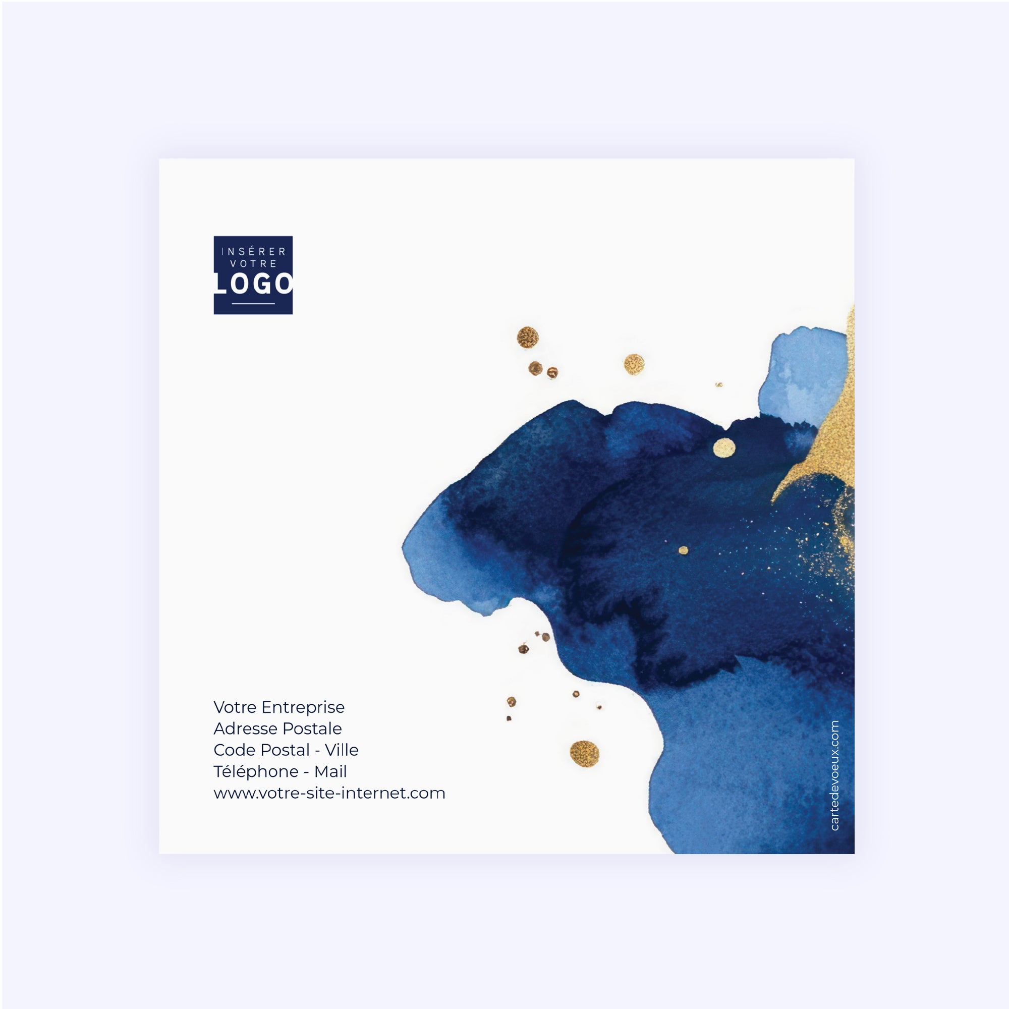 Écume d’Or | Vœux professionnels • Carte de voeux • Carré double photo N° 3