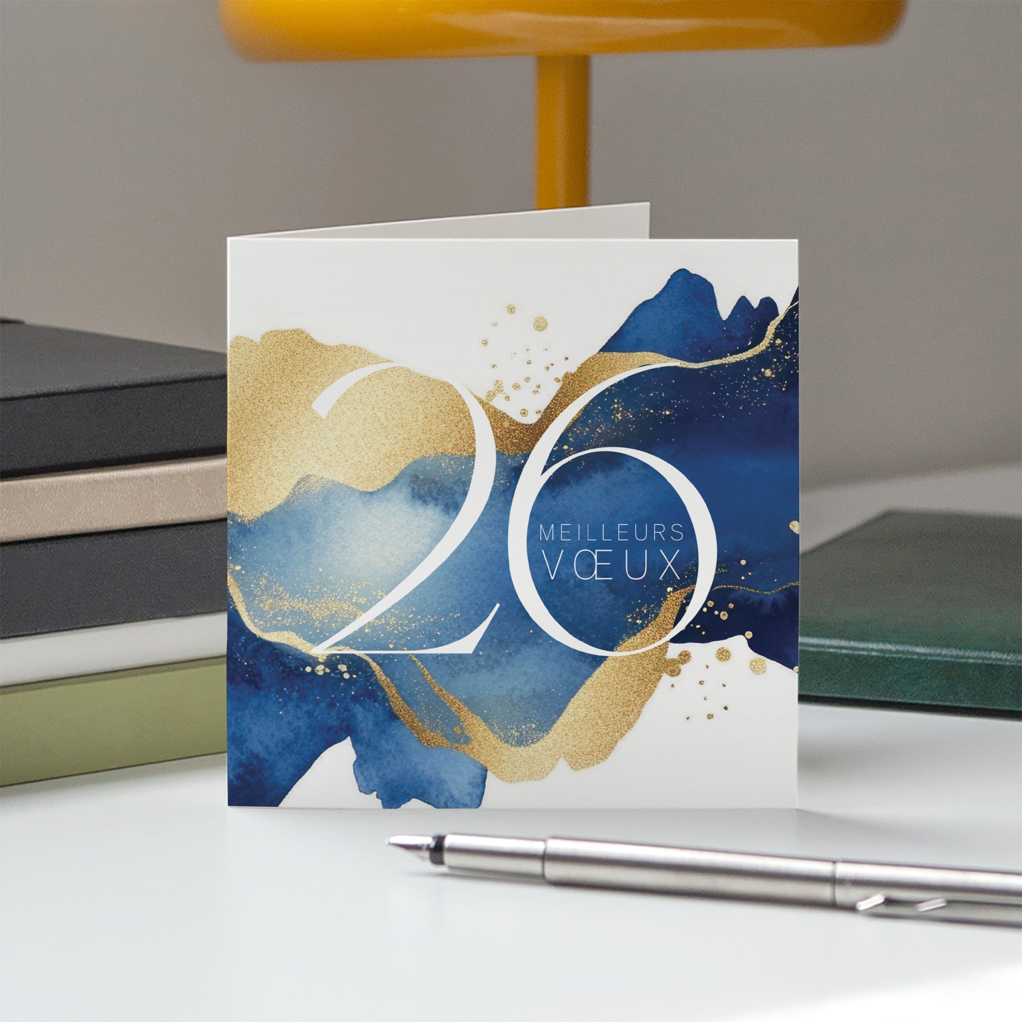 Écume d’Or | Vœux professionnels • Carte de voeux • Carré double photo N° 5