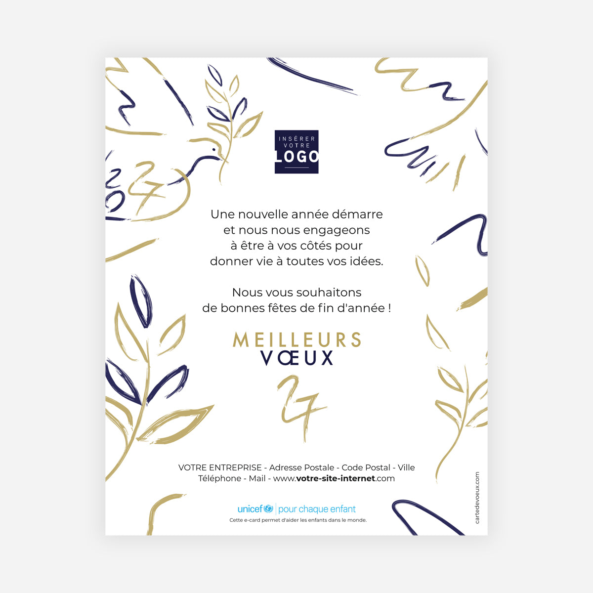 Espoir pour 2027 doré | Vœux professionnels • Carte virtuelle • eCard Image photo N° 1