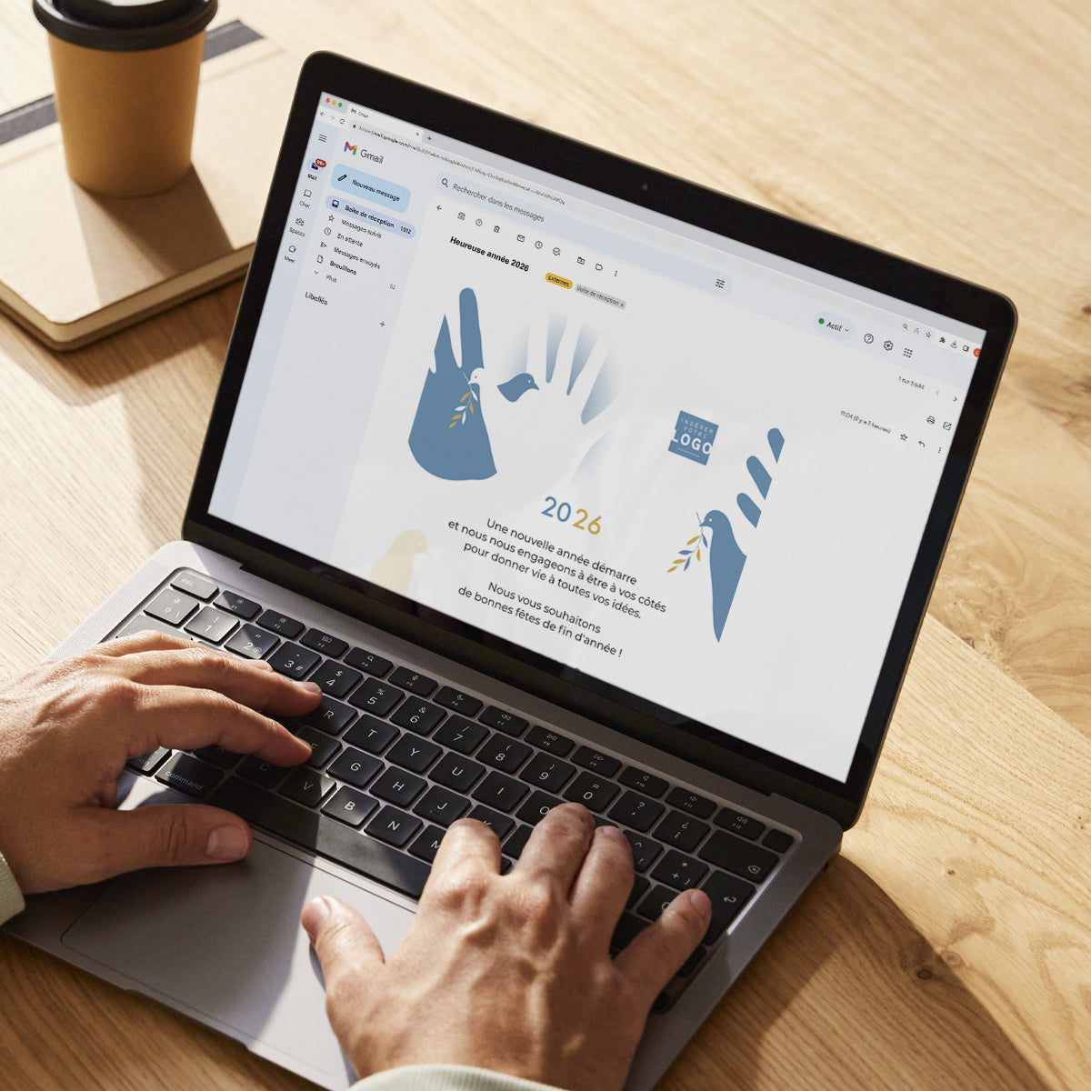 La paix entre les mains | Vœux professionnels • Carte virtuelle • eCard Image photo N° 3
