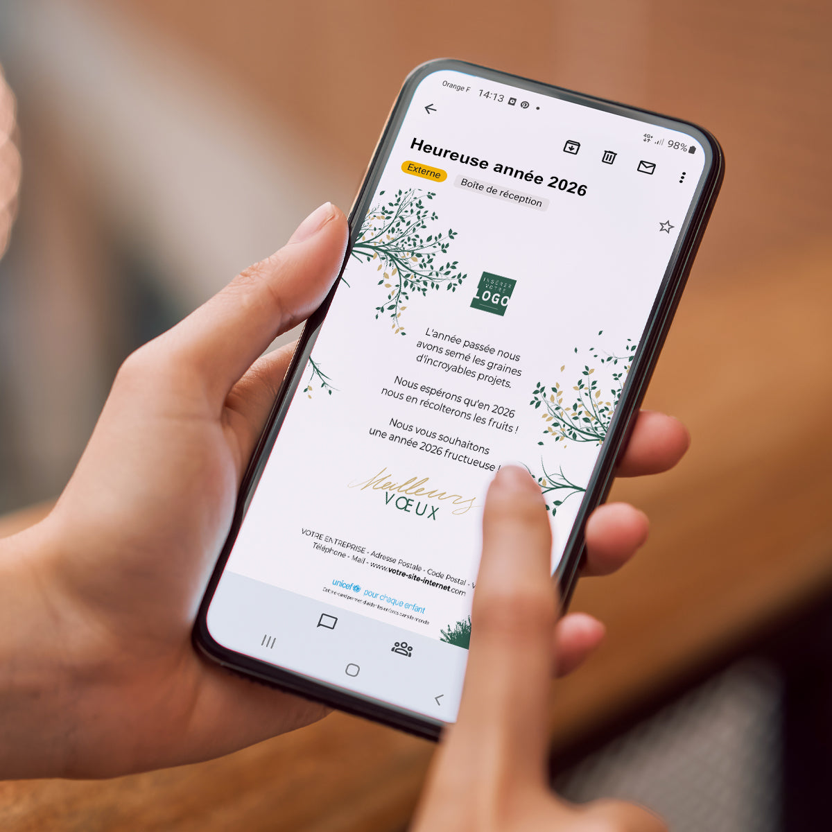 Rires dans l’Arbre | Vœux professionnels • Carte virtuelle • eCard Image photo N° 2