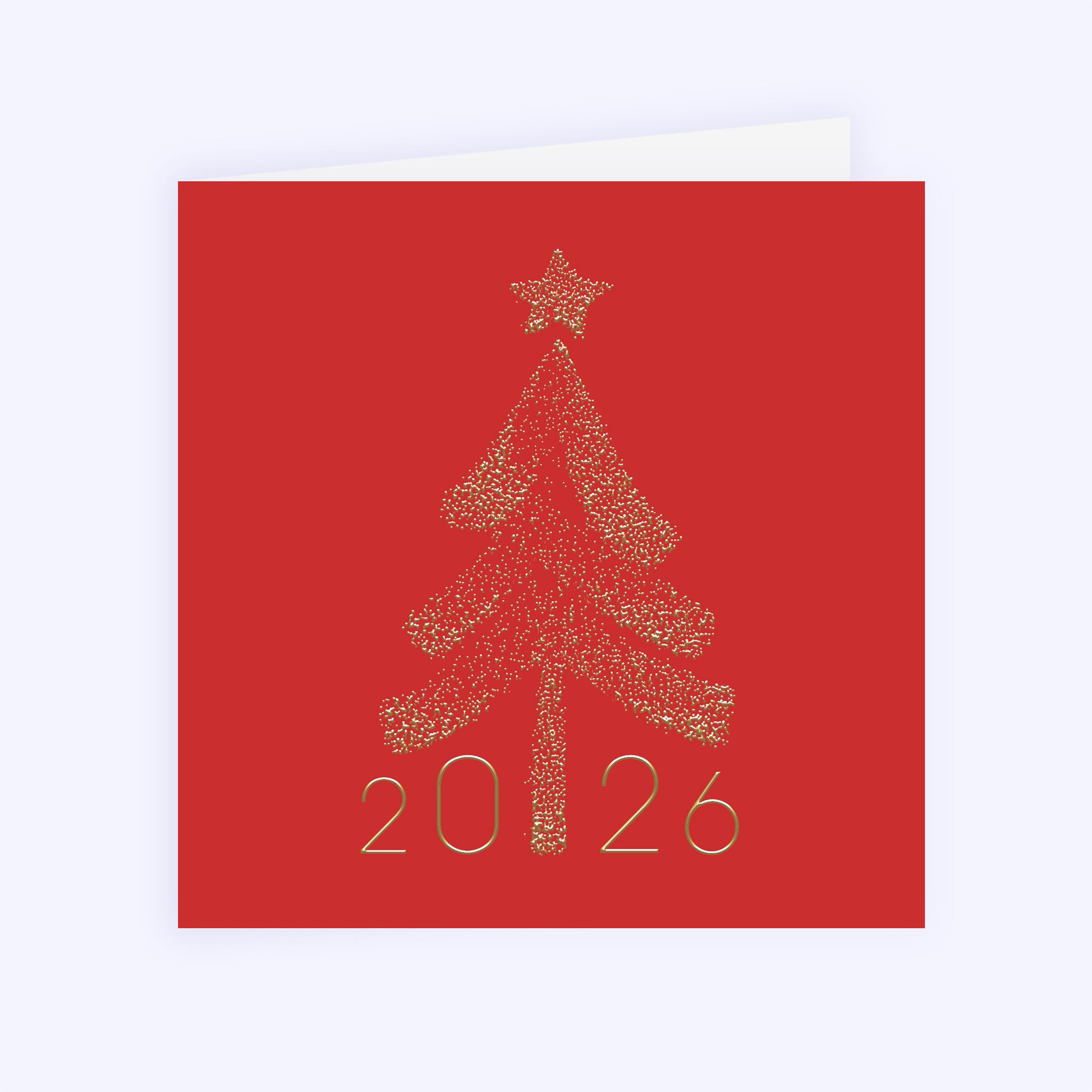 Sapin d’Or | Vœux professionnels • Carte de voeux dorure • Carré double photo N° 1