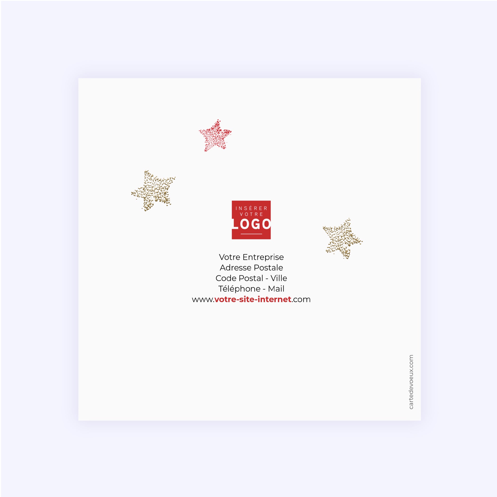 Sapin d’Or | Vœux professionnels • Carte de voeux dorure • Carré double photo N° 3