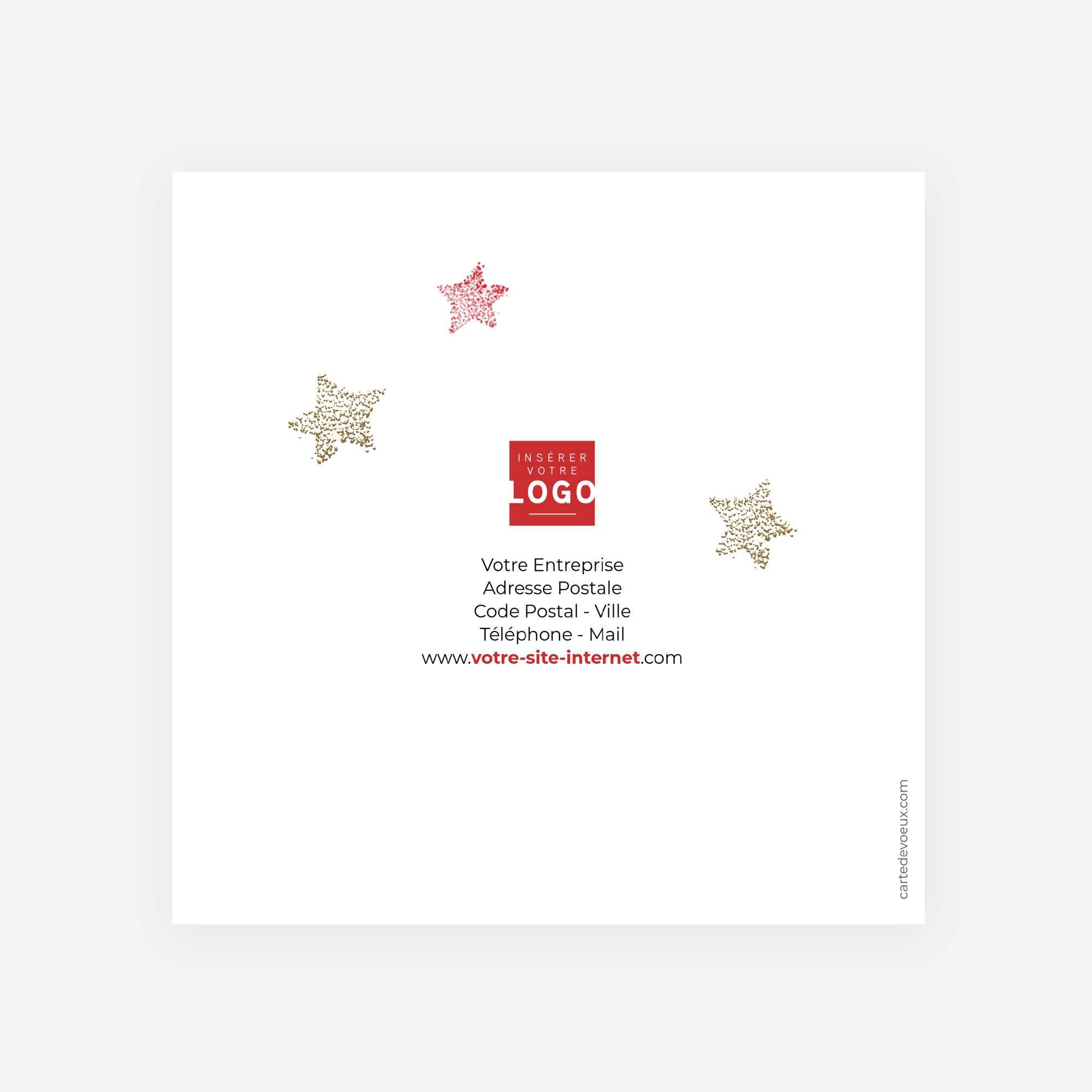 Sapin d’Or | Vœux professionnels • Carte de voeux dorure • Carré double photo N° 3