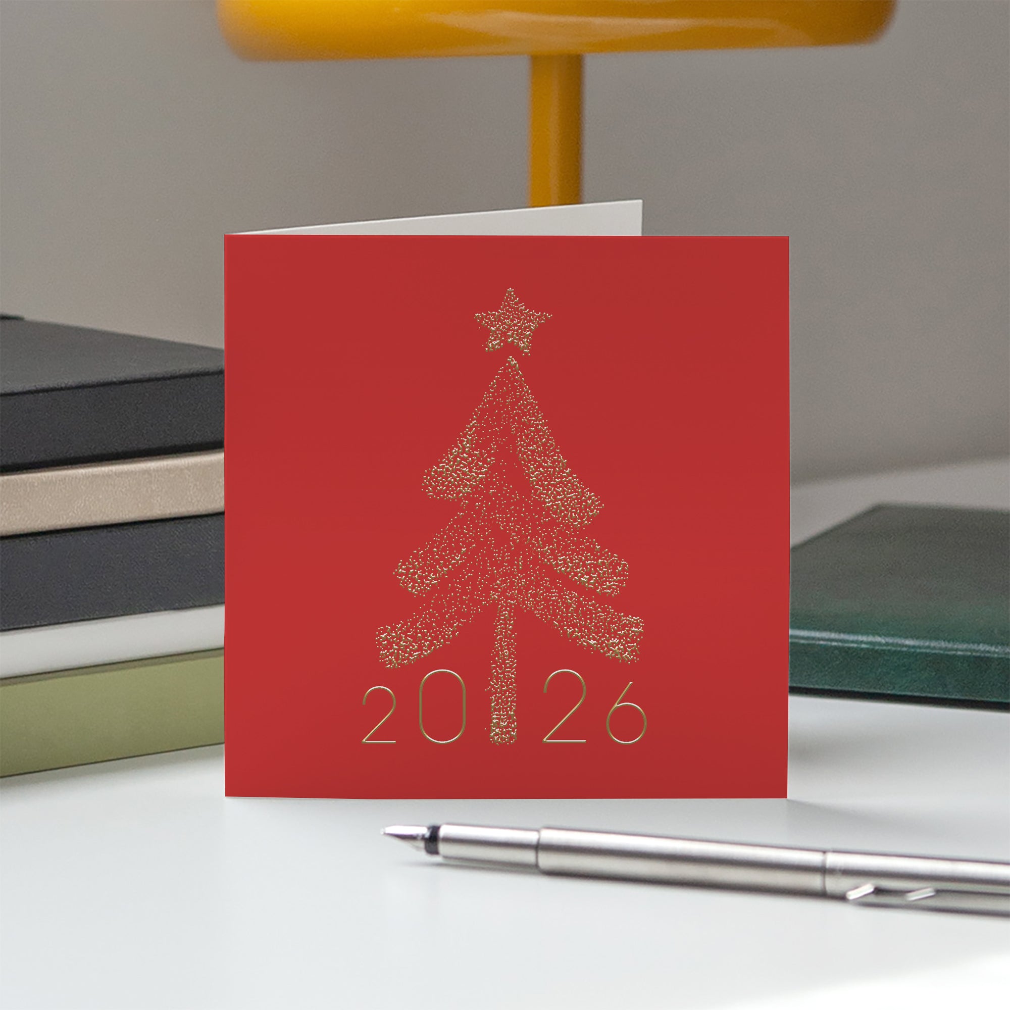 Sapin d’Or | Vœux professionnels • Carte de voeux dorure • Carré double photo N° 5