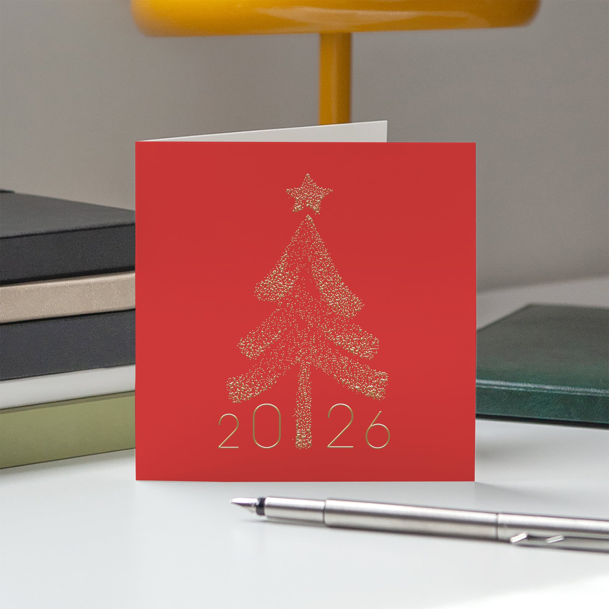 Sapin d’Or | Vœux professionnels • Carte de voeux dorure • Carré double photo N° 5