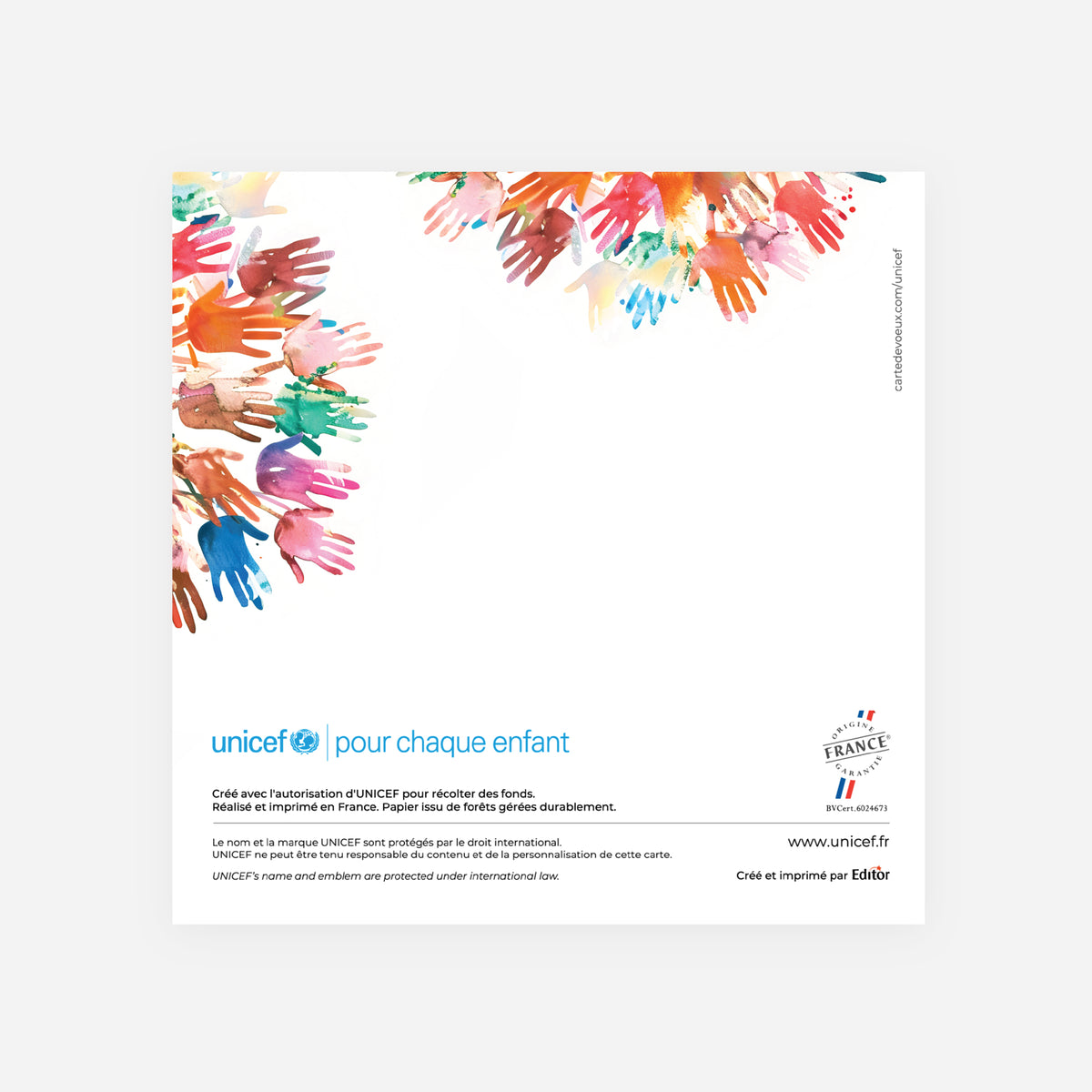 L’arbre de voeux solidaires | Vœux professionnels • Carte de voeux • Carrée pliable photo N° 3