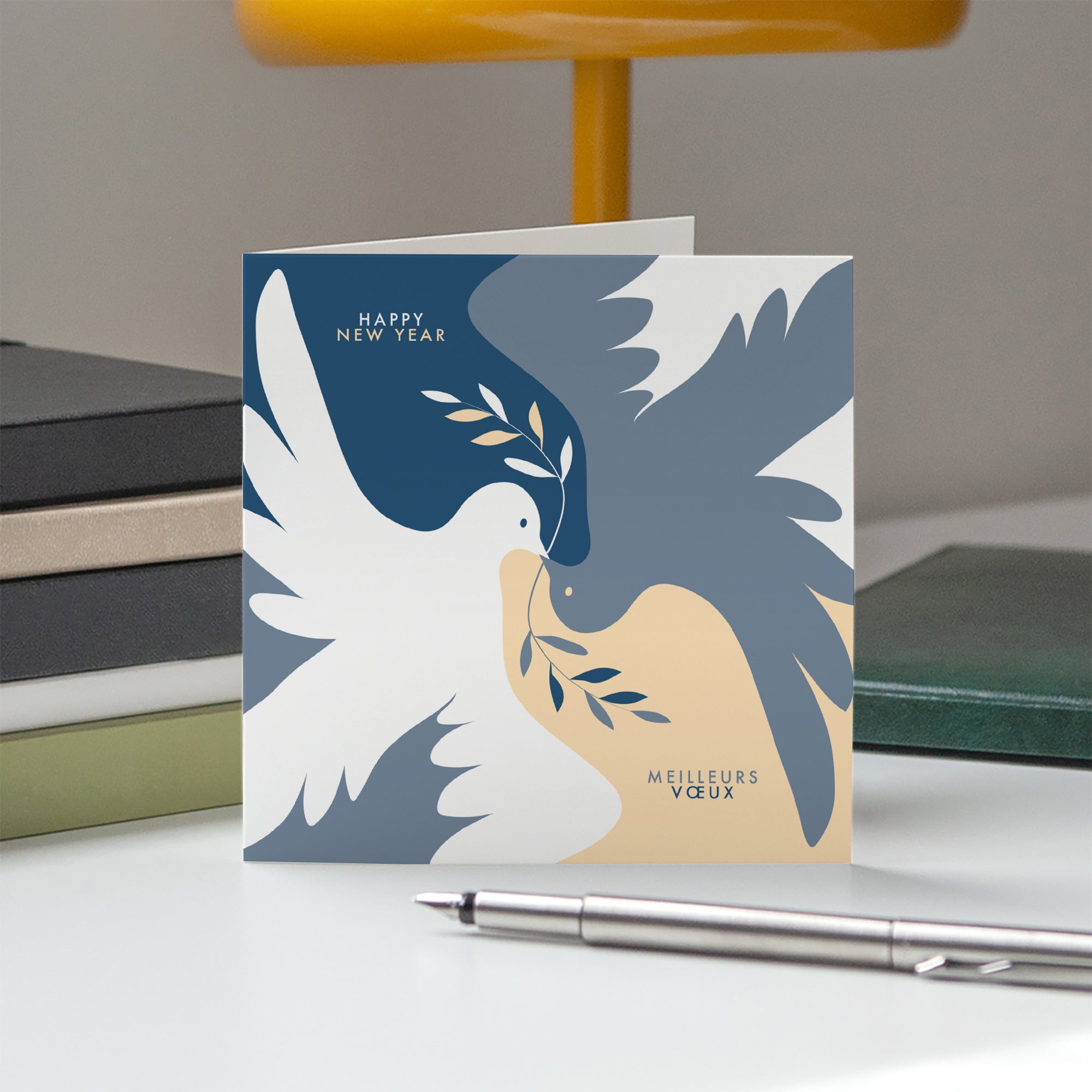 Paix & équilibre | Vœux professionnels • Carte de voeux • Carré double photo N° 5