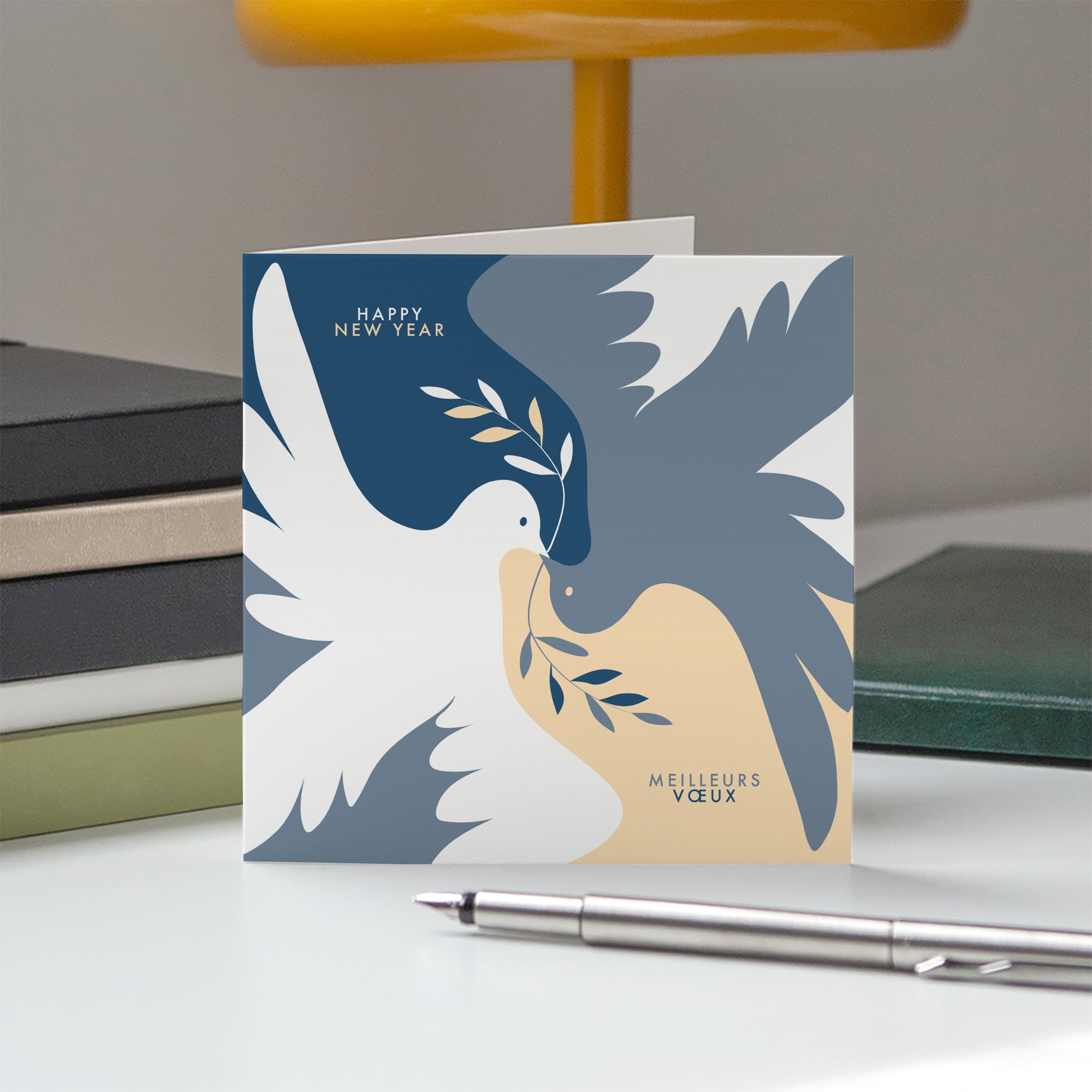 Paix & équilibre | Vœux professionnels • Carte de voeux • Carré double photo N° 5
