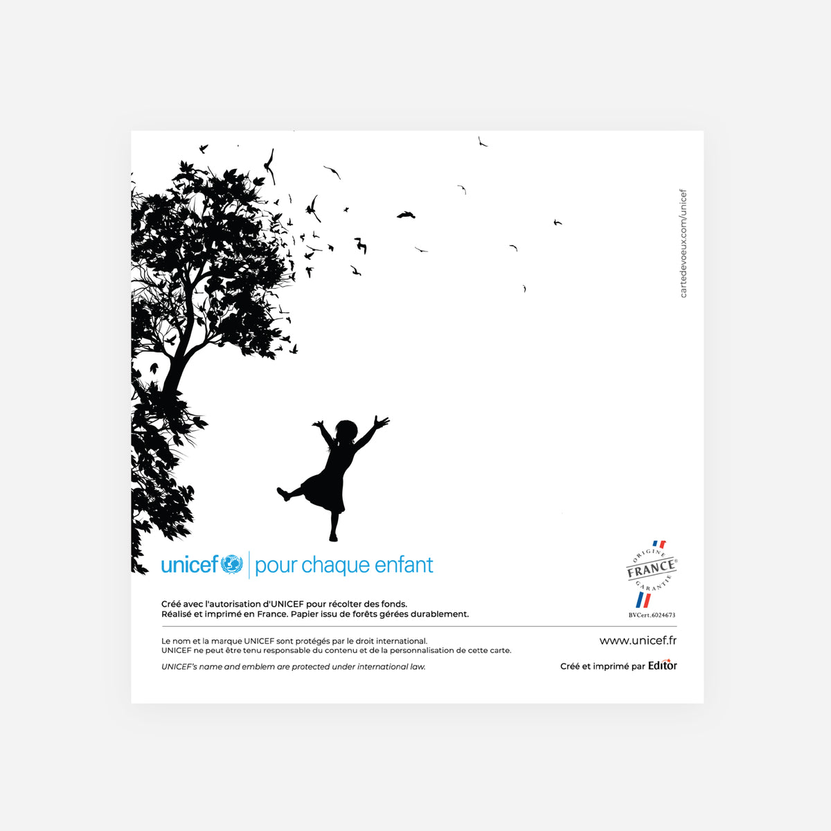 Lueur Nouvelle | Vœux professionnels • Carte de voeux • Carrée pliable photo N° 3