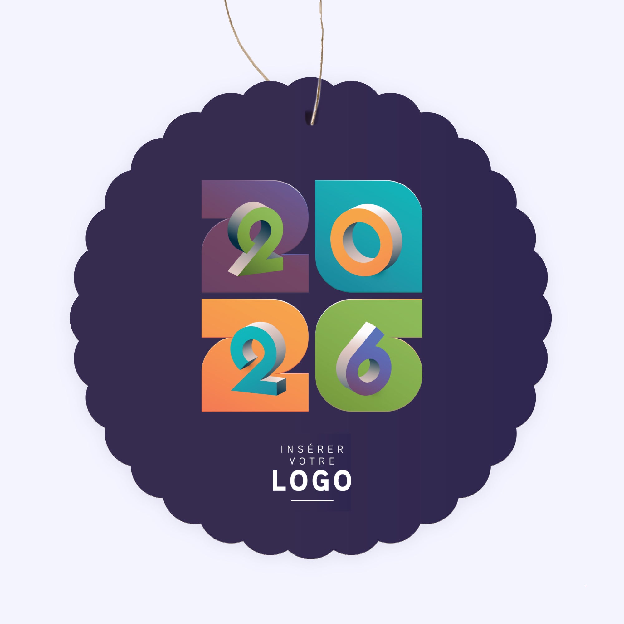 Impulsion | Vœux professionnels • Boule de Noël papier • Ronde photo N° 1