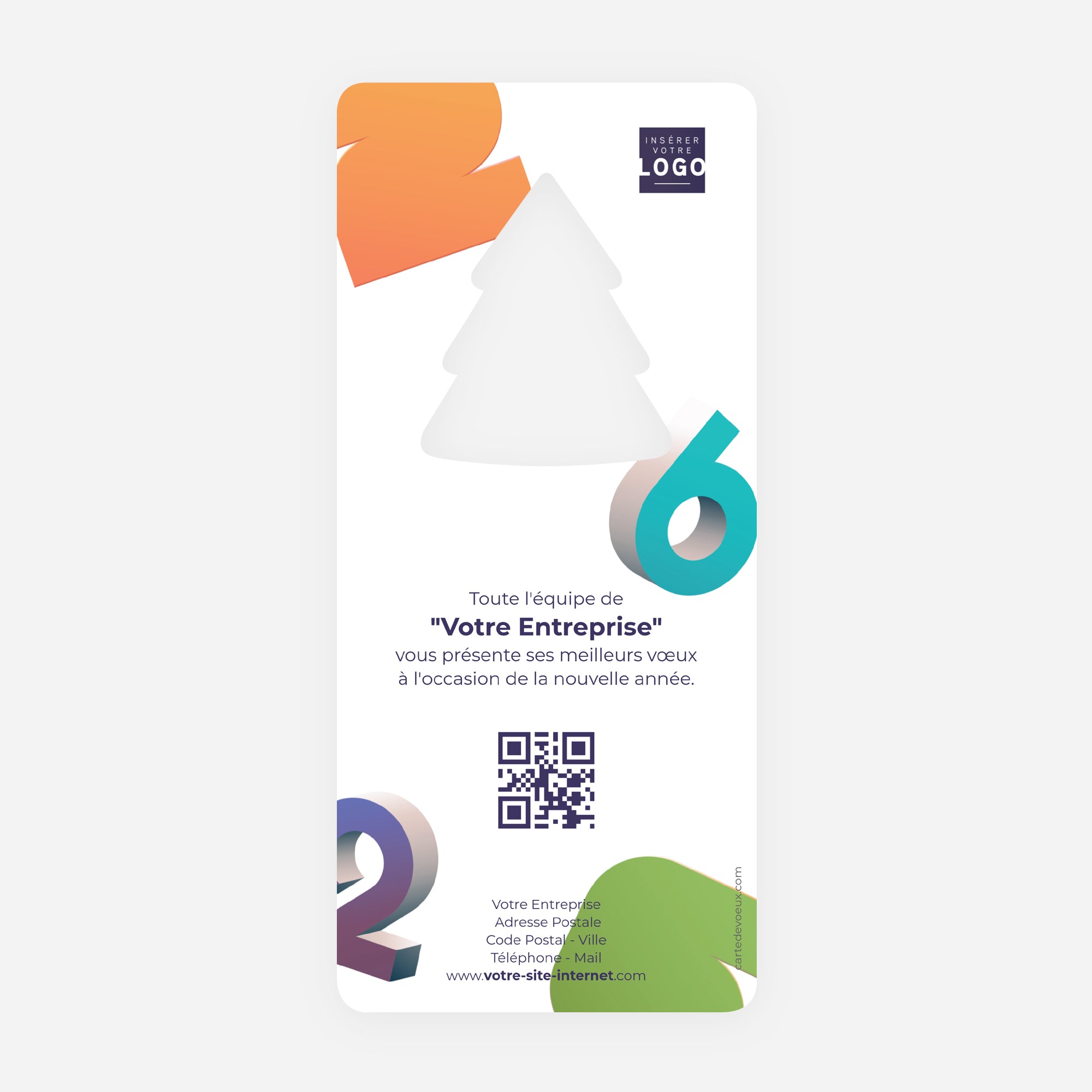 Impulsion | Vœux professionnels • Carte de voeux • Vertical sapin photo N° 2