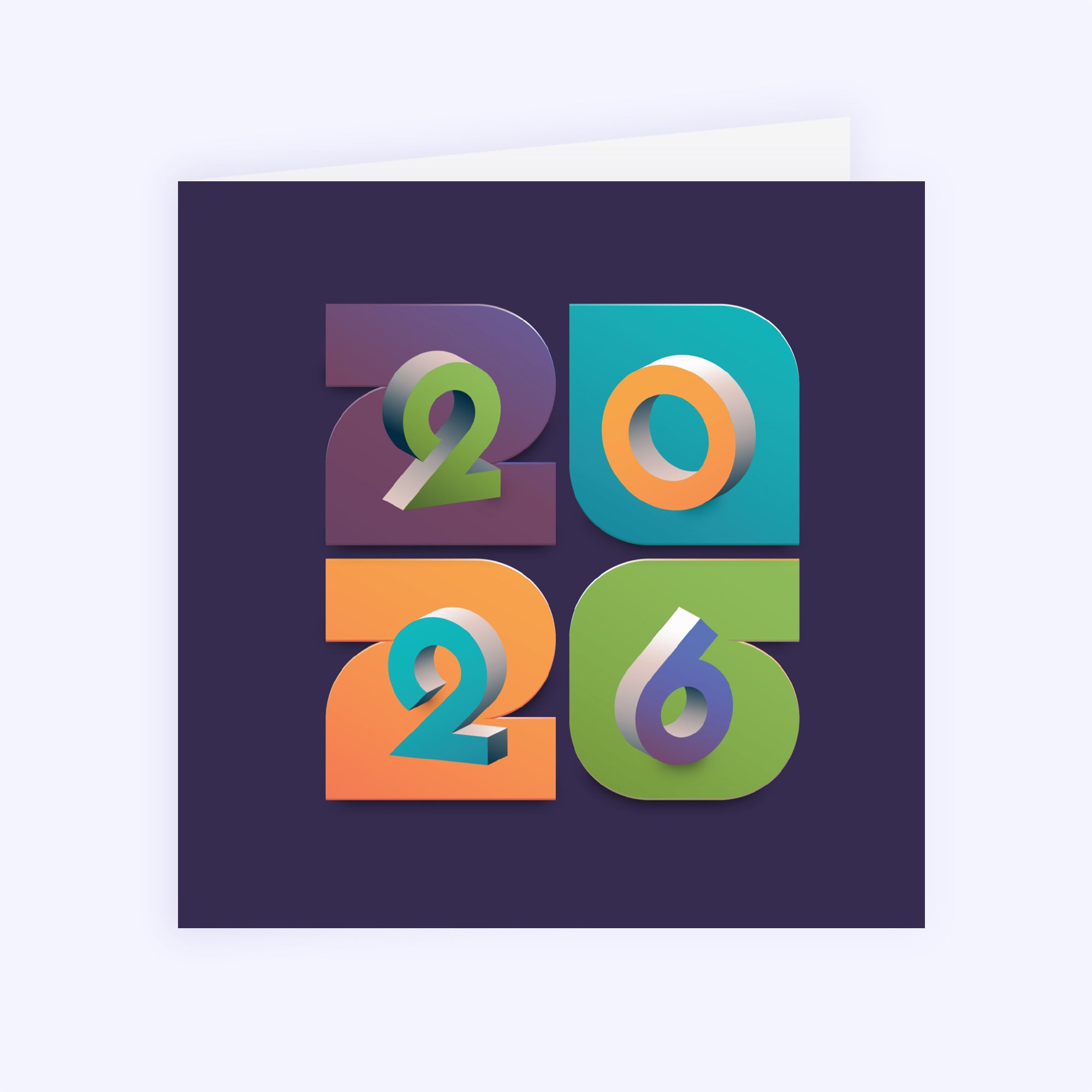 Impulsion | Vœux professionnels • Carte de voeux • Carré double photo N° 1